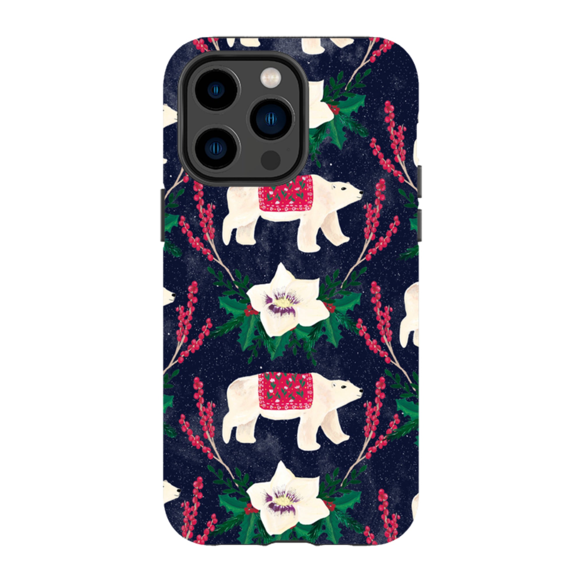 iPhone Tough Case - Midnight Polar Bears By Abby Jacobs