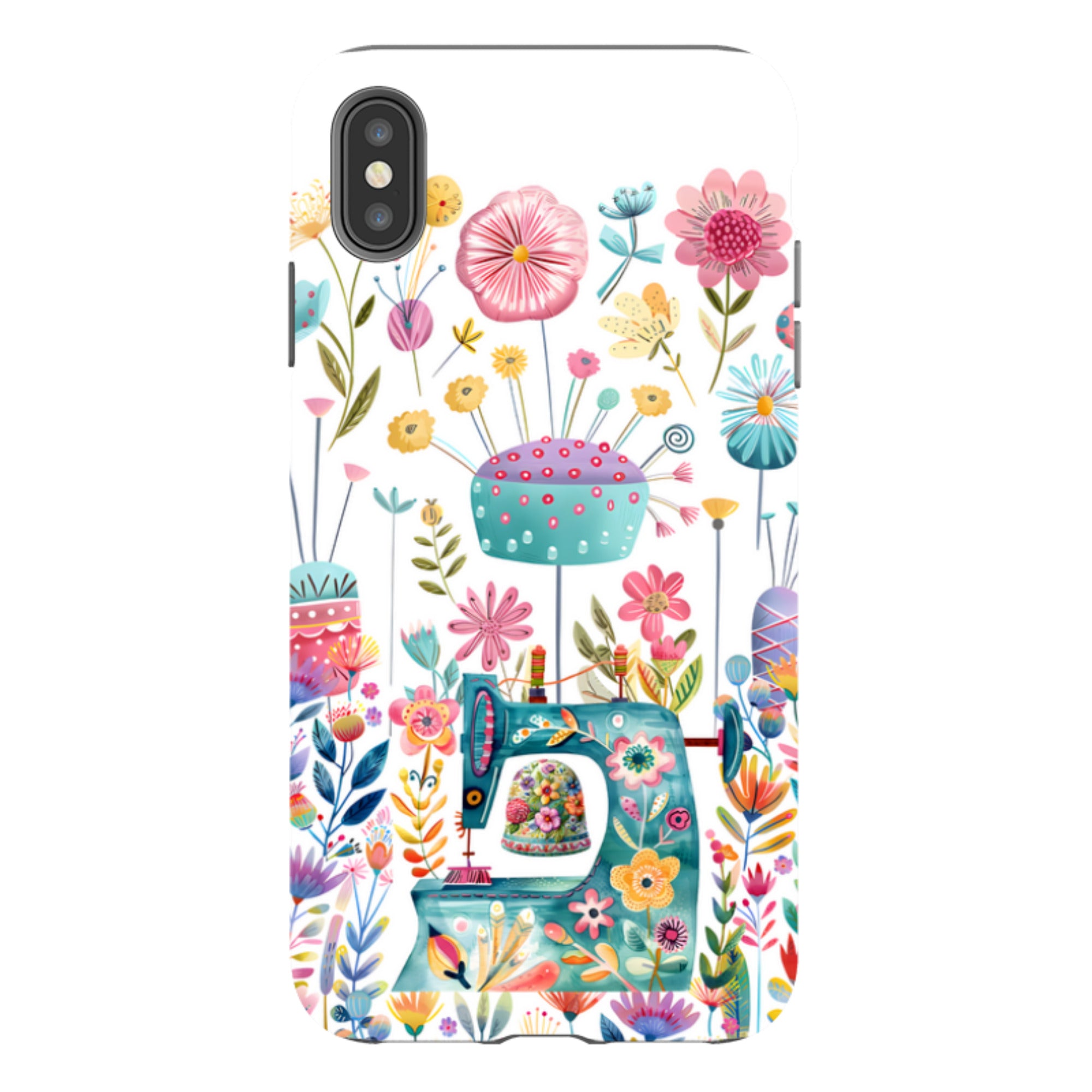 iPhone Case - Floral Sewing Machine