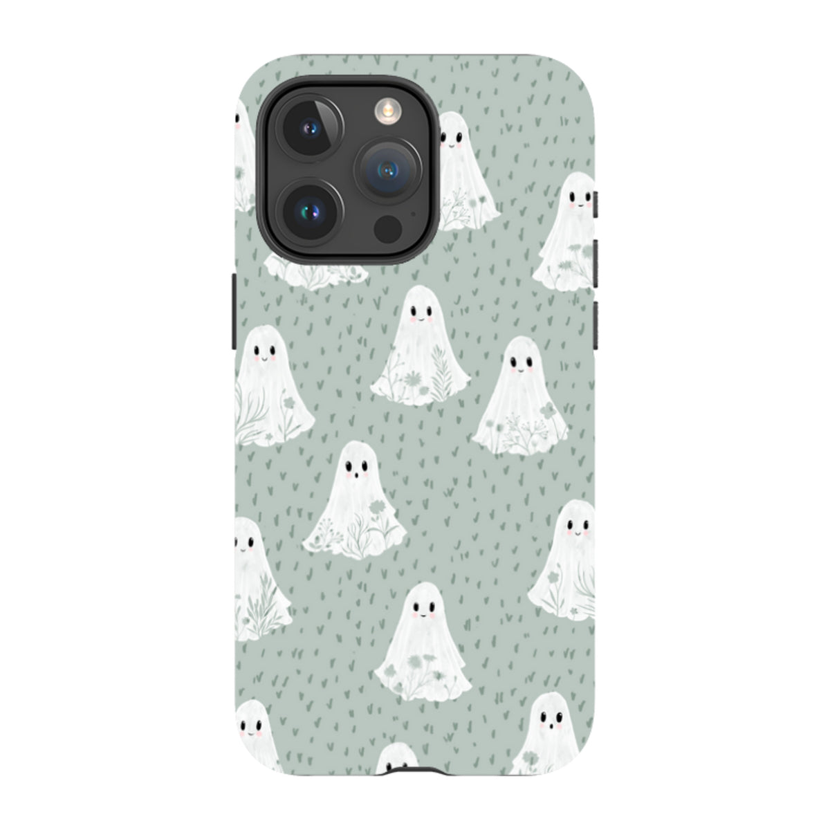 iPhone Tough Case - Floral Ghosts - Dusty Gourd By Katherine Quinn