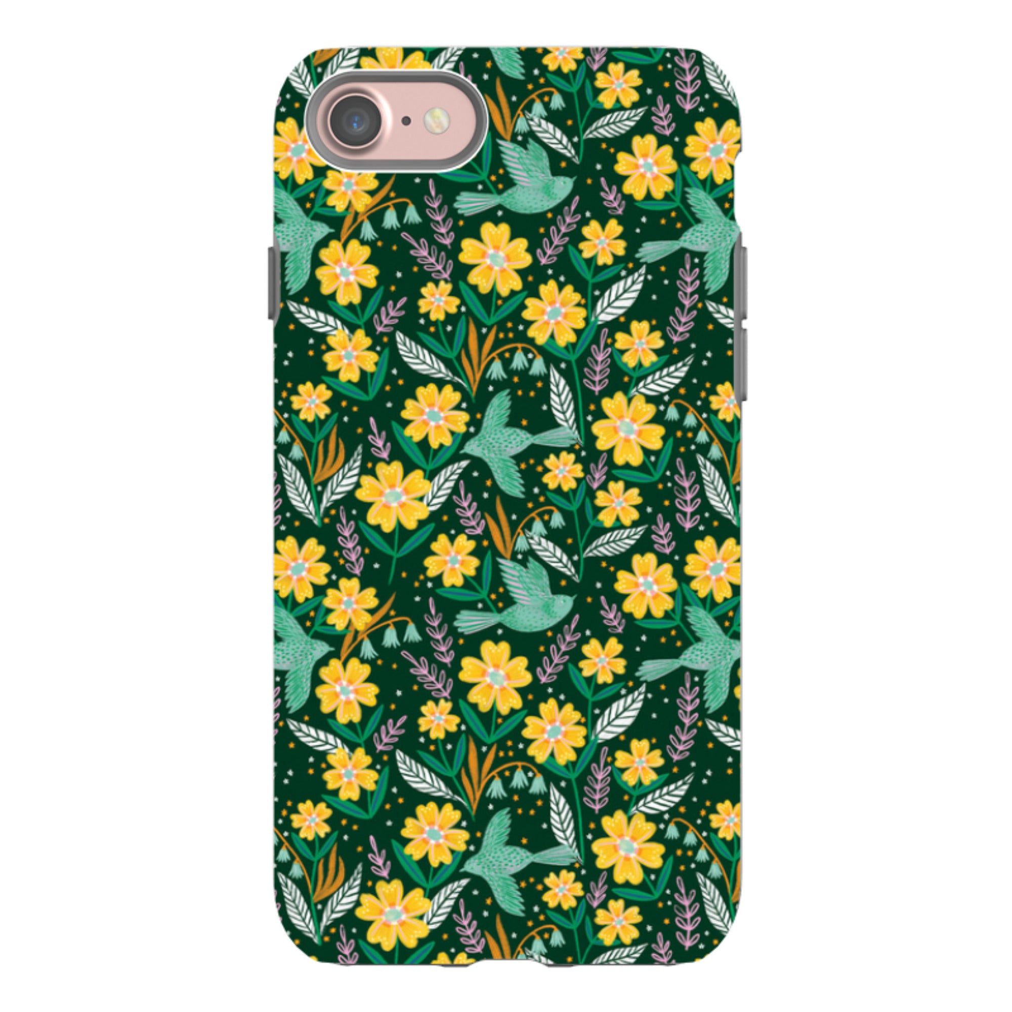 iPhone Tough Case - Sweet Birds Green By Lee Foster Wilson