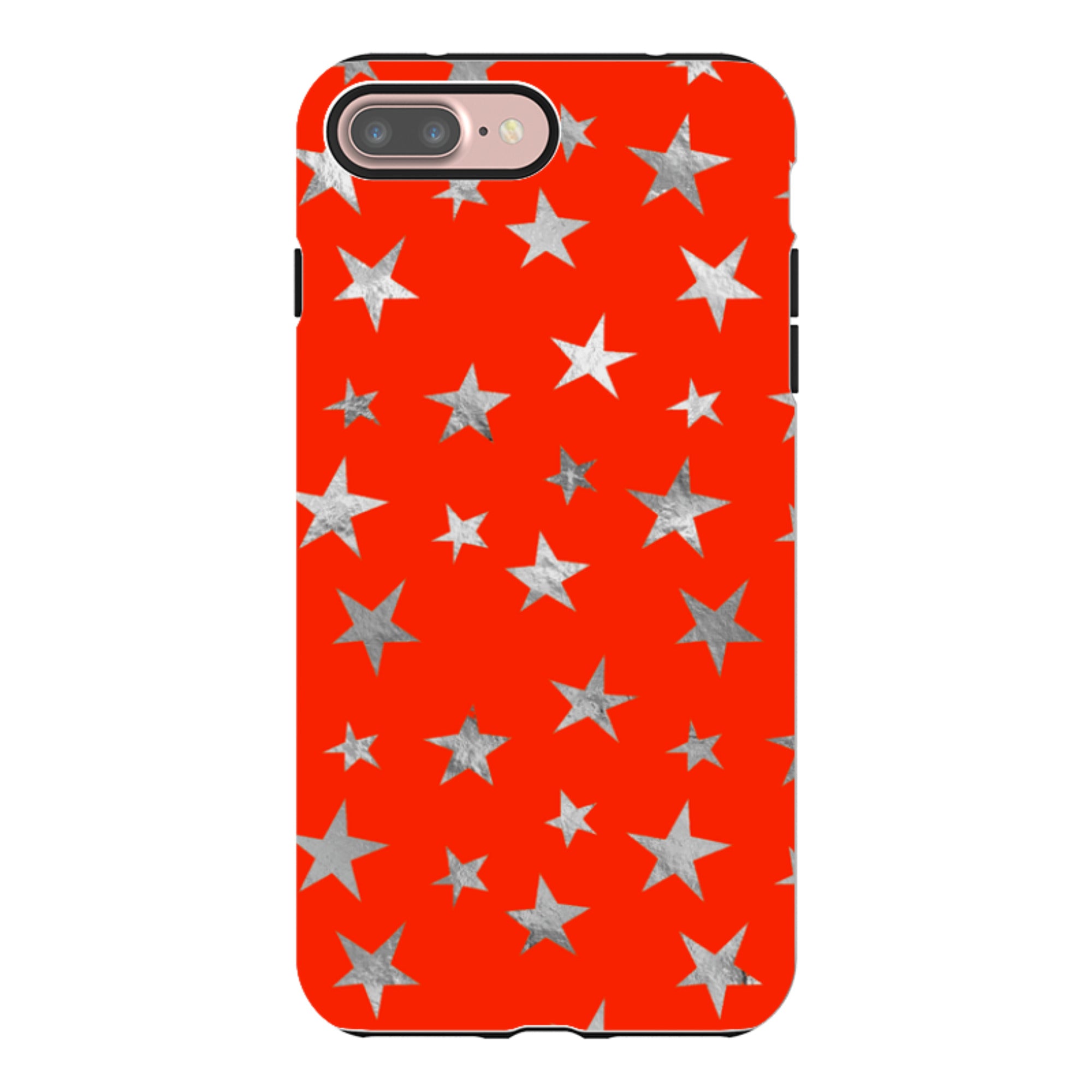 iPhone Tough Case - Red and Silver Stars