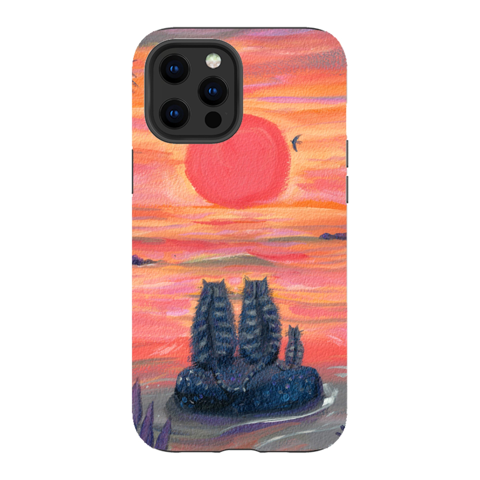 iPhone Tough Case - Sunset Cats By Mary Stubberfield