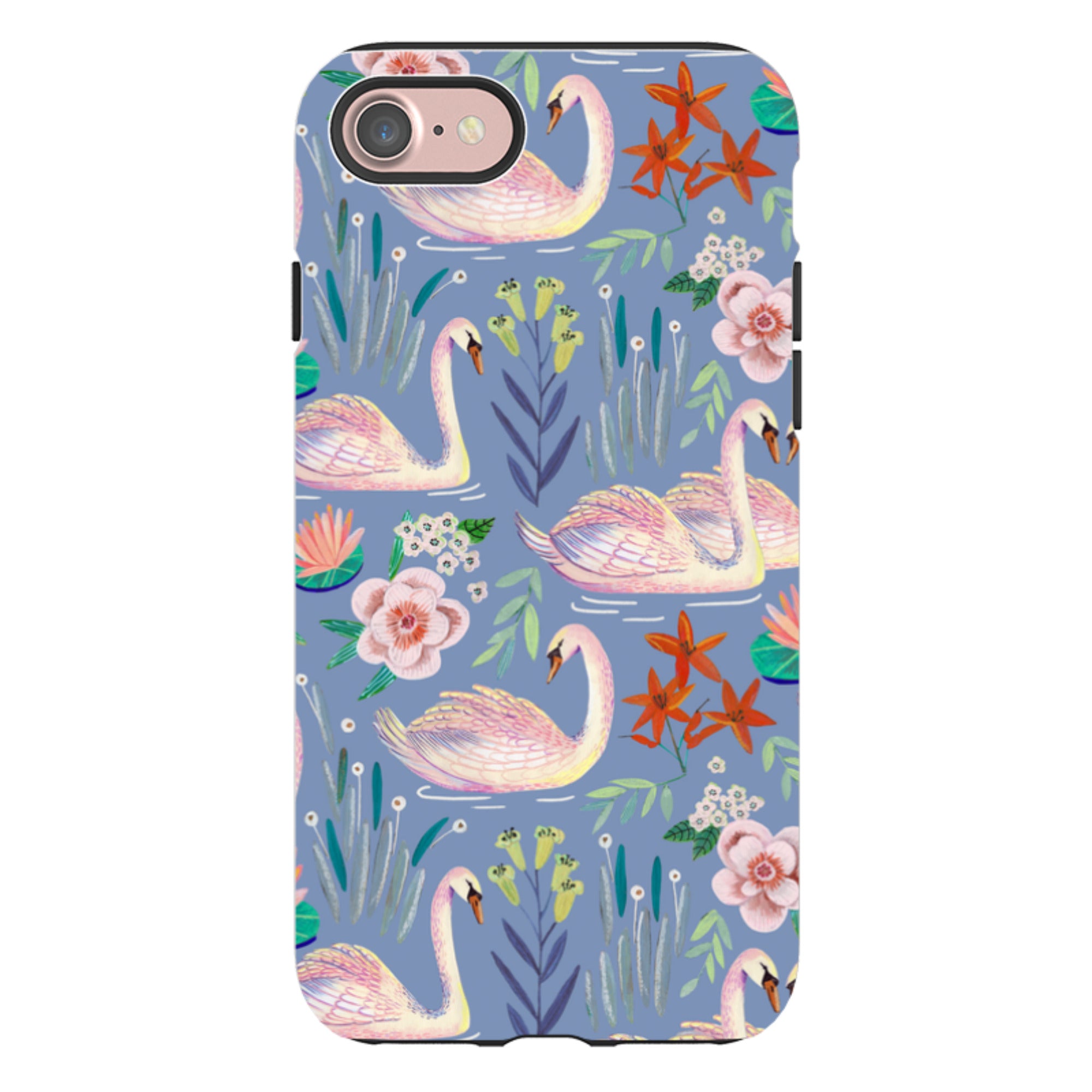 iPhone Tough Case - Swan Pattern By Caroline Bonne Muller