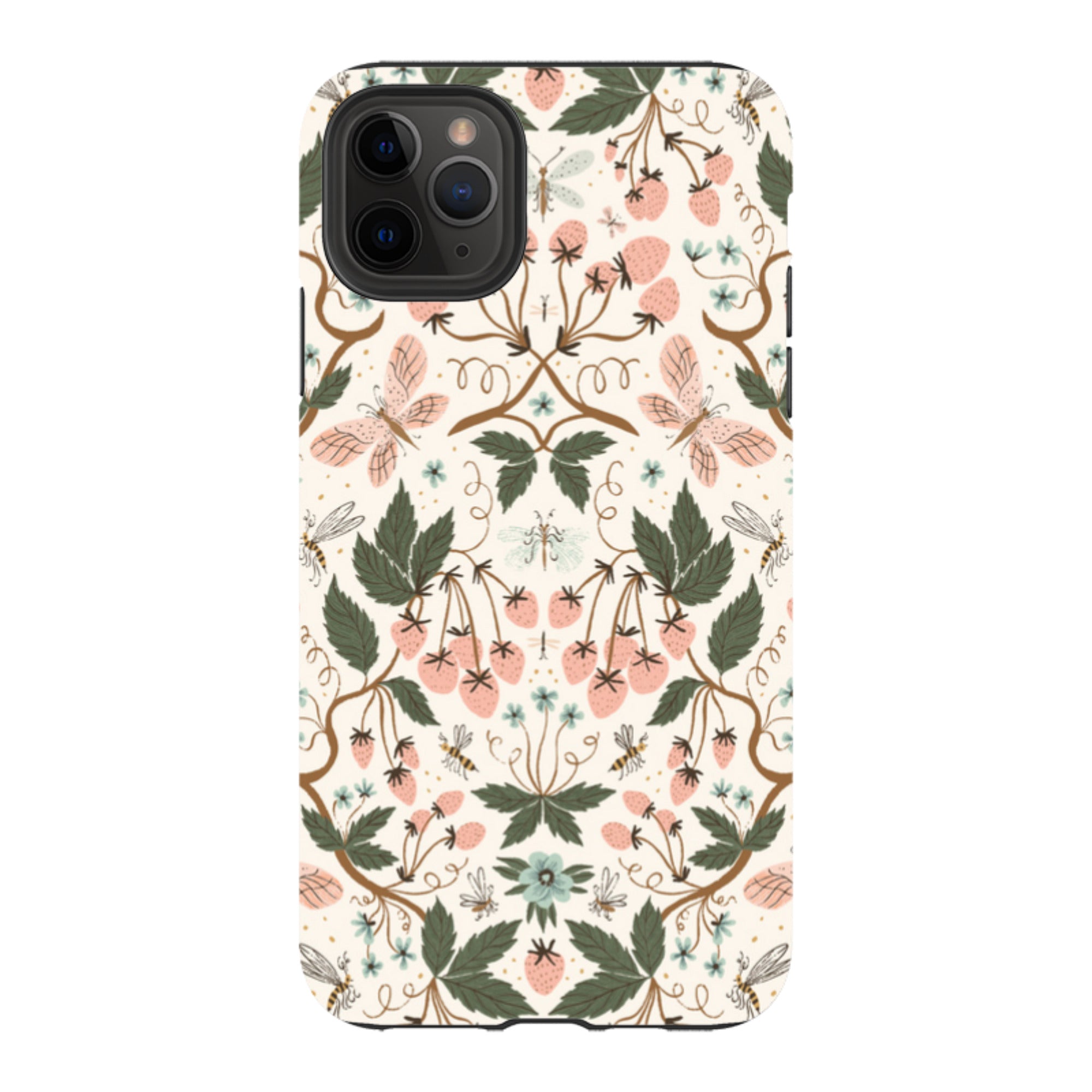 iPhone Tough Case - Bugs And Berries Pattern By Meghann Rader