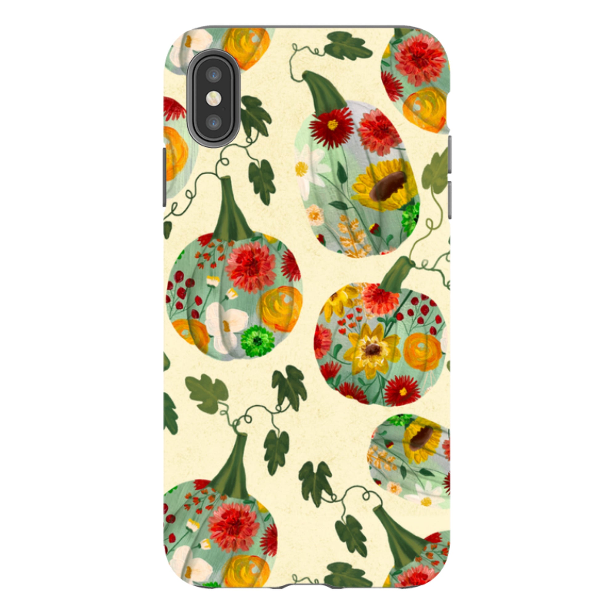 iPhone Tough Case - Floral Pumpkins By Abby Jacobs