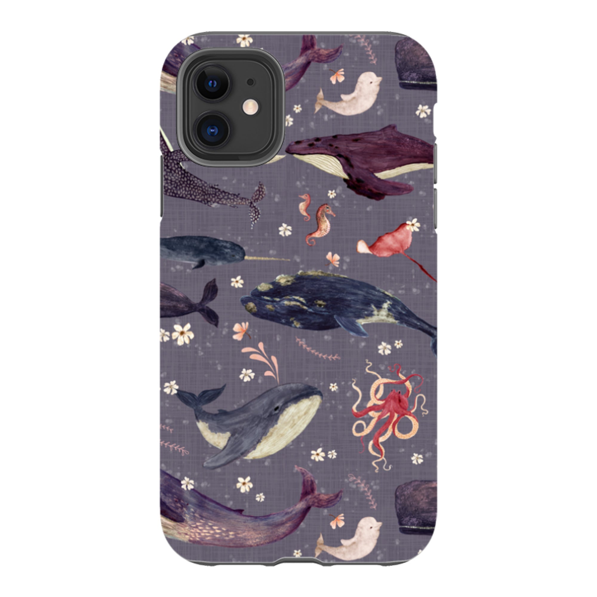 iPhone Tough Case - Whale Song Lavender By Katherine Quinn