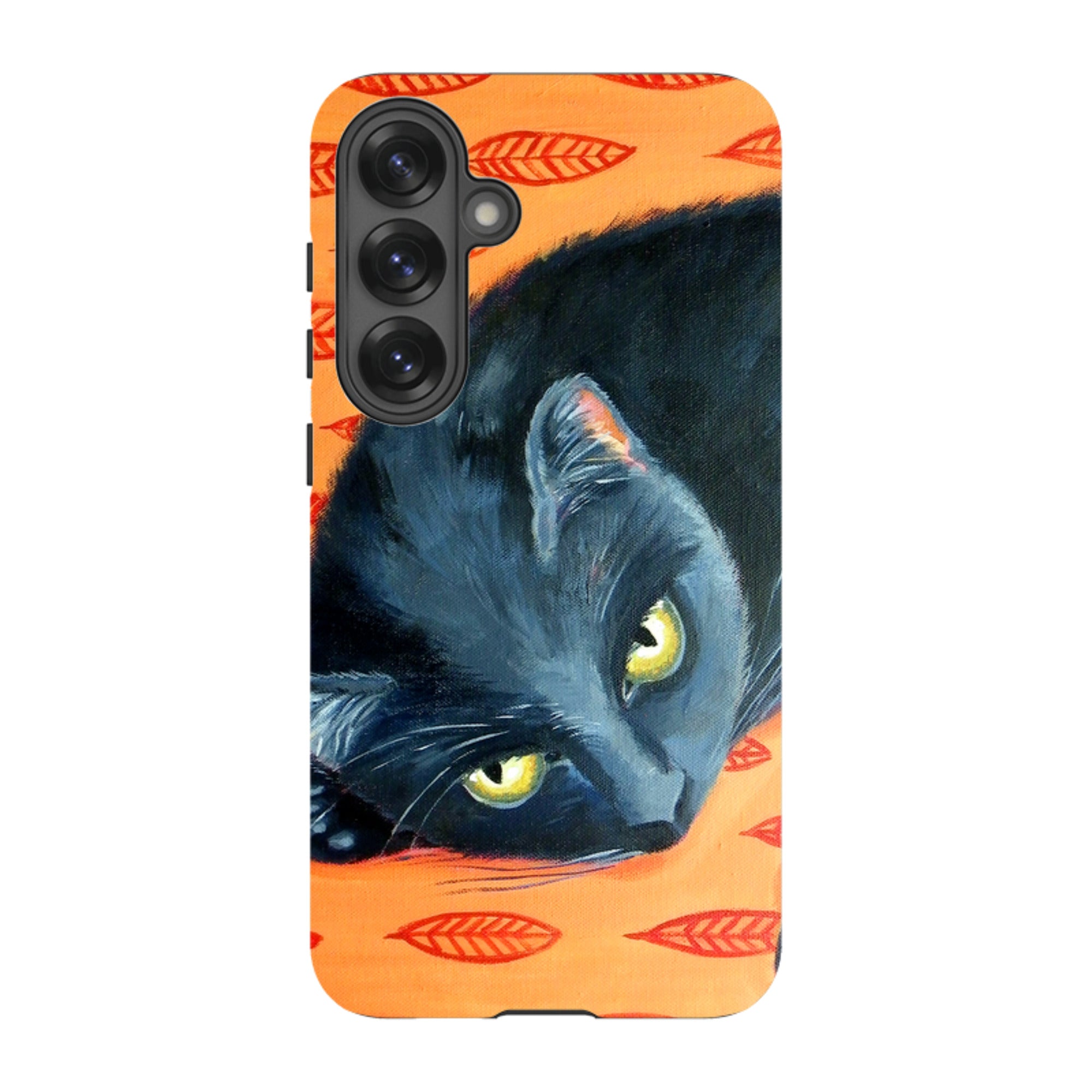 Samsung Tough Case - Black Cat By Mary Stubberfield