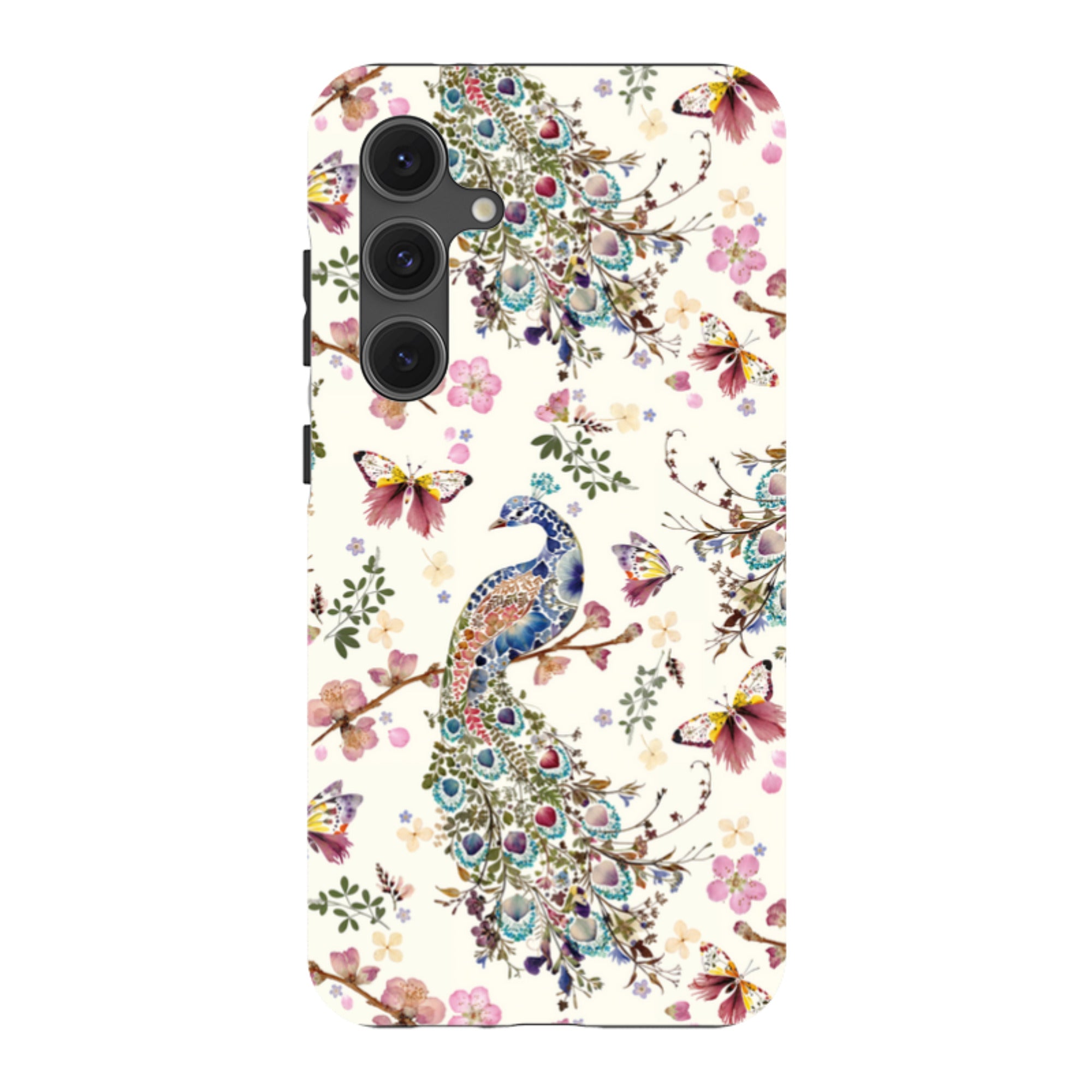 Samsung Tough Case - Peacock and Cherry Blossoms By Helen Ahpornsiri