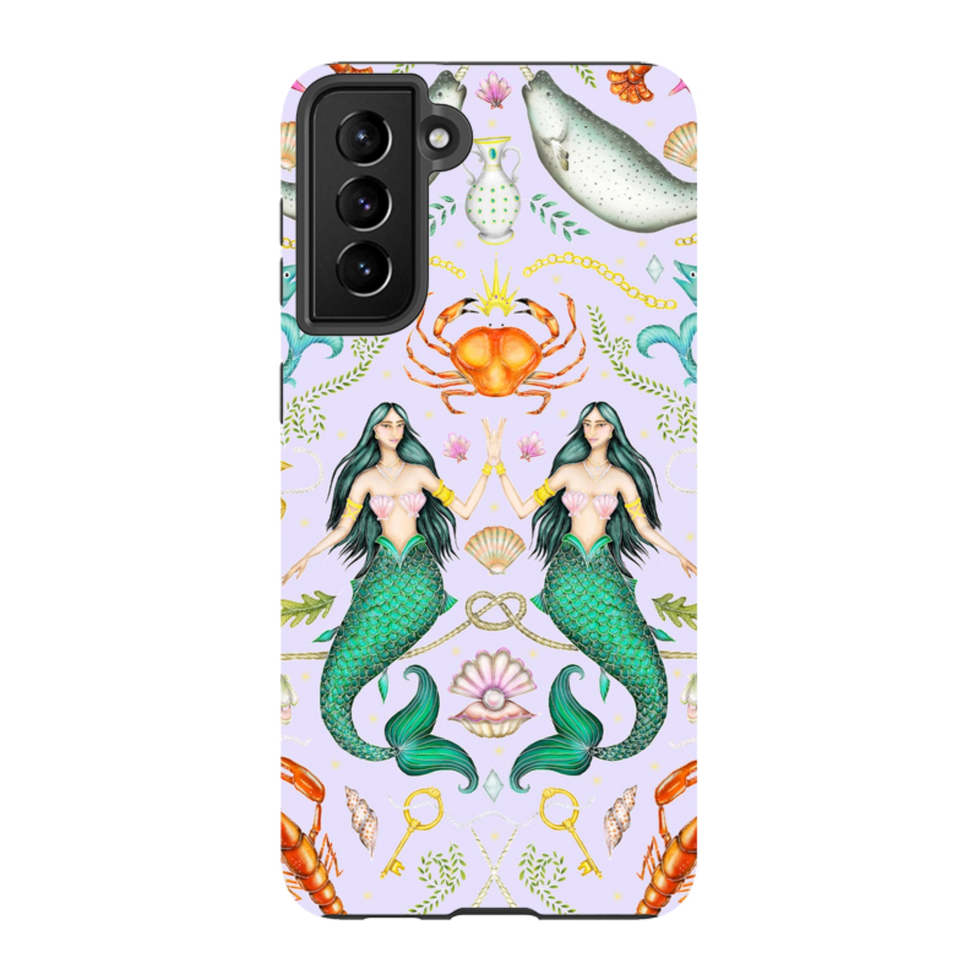 Samsung Tough Case - Tritons Treasure Lilac By Catherine Rowe