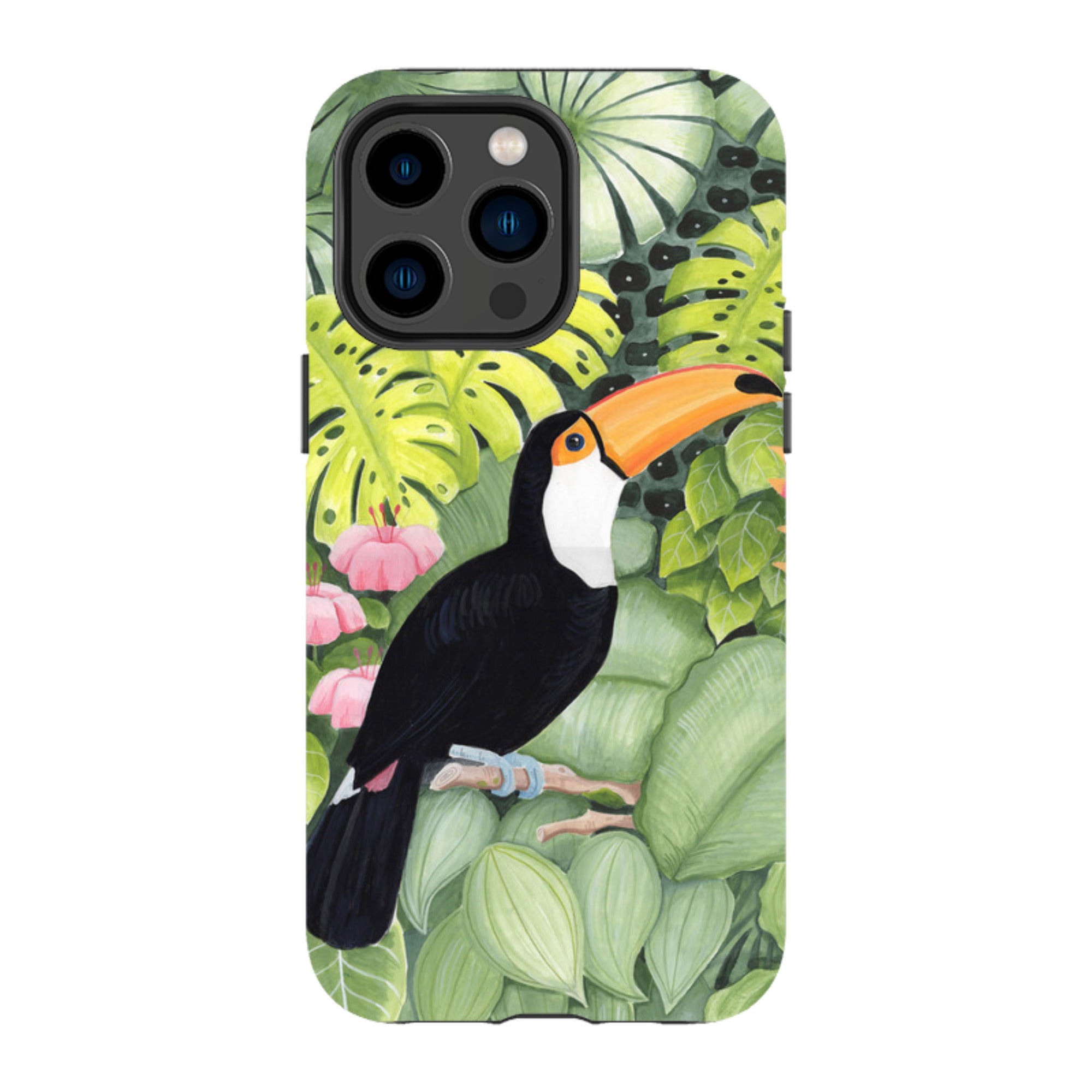 iPhone Tough Case - Toucan In Leaves By Bex Parkin
