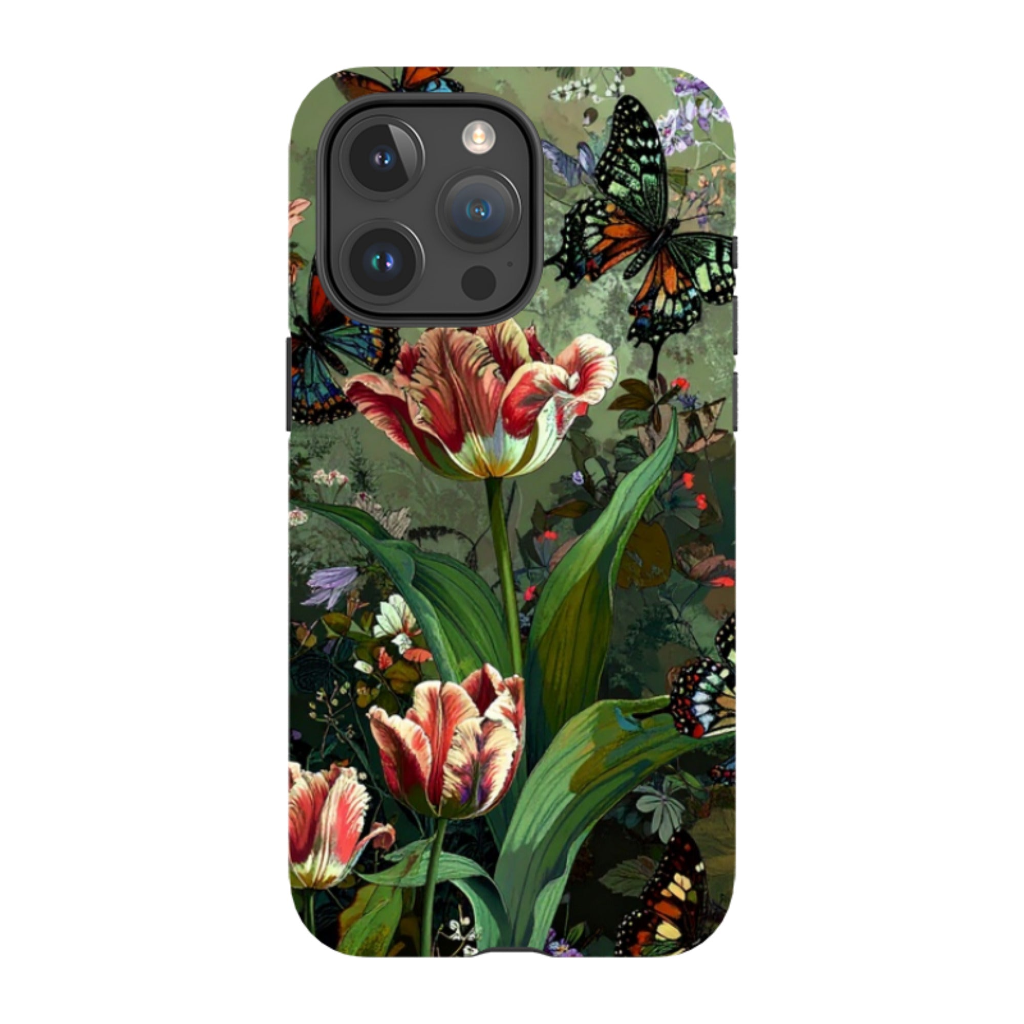 iPhone Tough Case - Green Vyne Butterflies