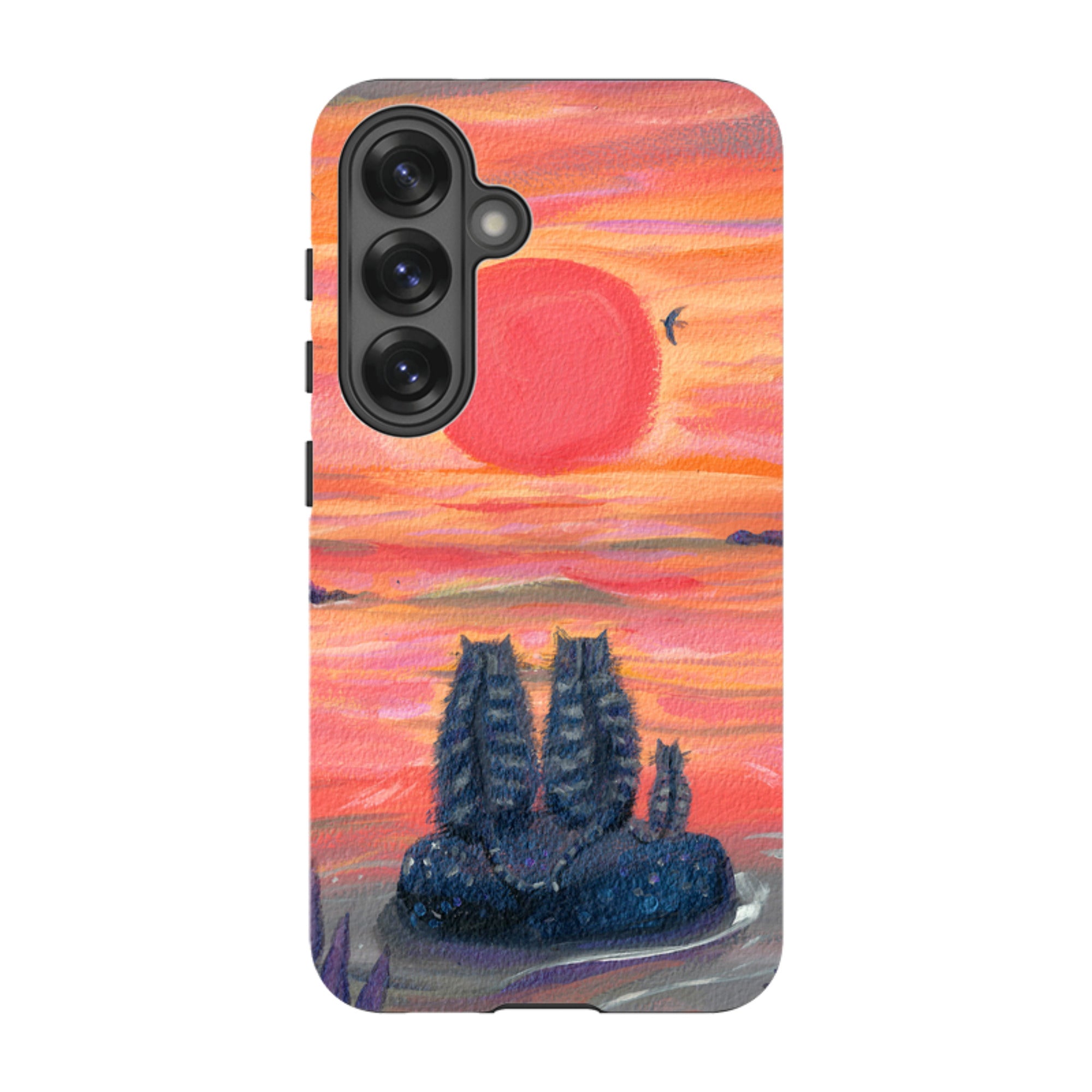 Samsung Tough Case - Sunset Cats By Mary Stubberfield