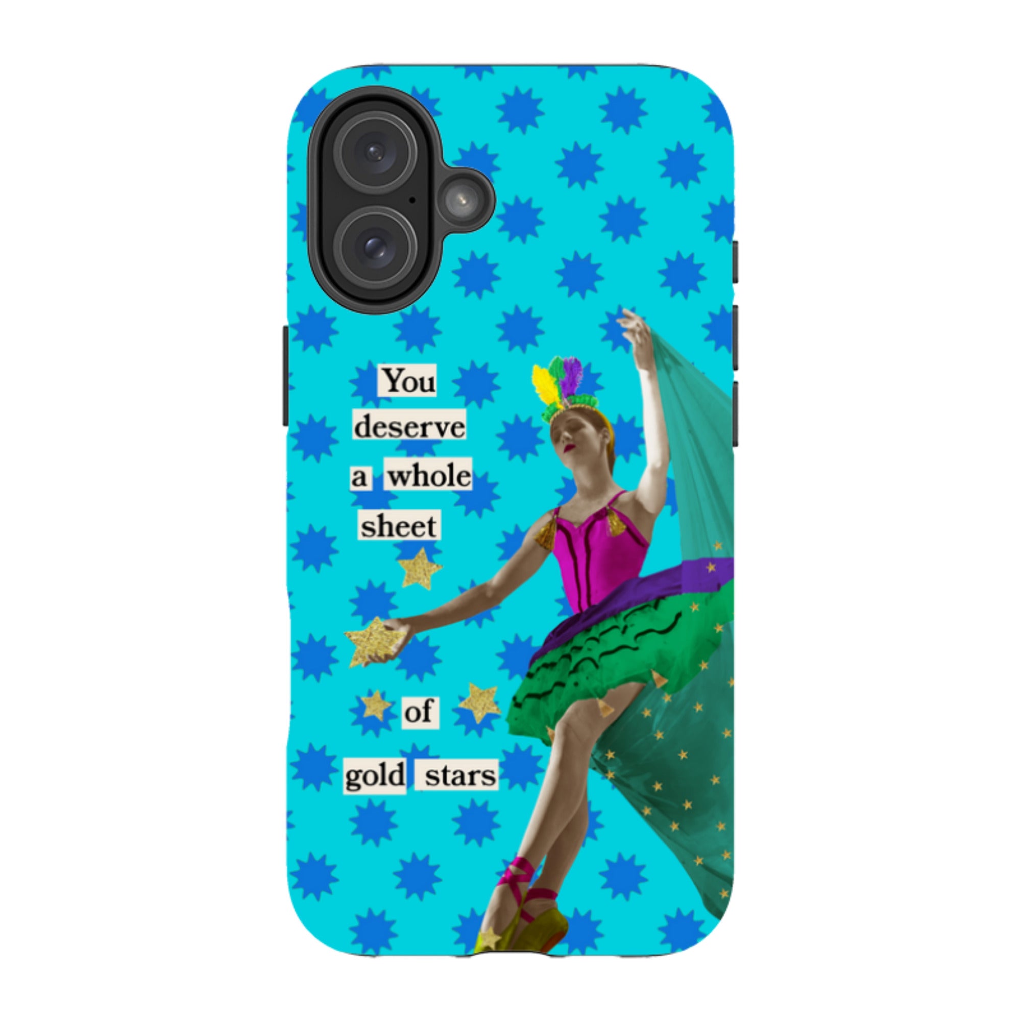 iPhone Tough Case - Gold Stars By Clare Jordan