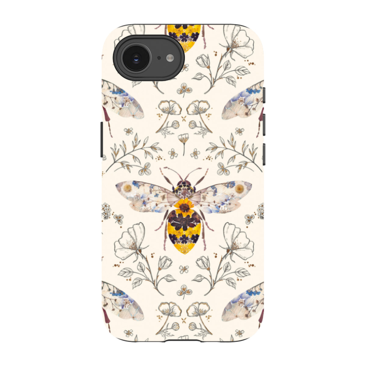 iPhone Tough Case - Alabaster Bumble Bee By Helen Ahpornsiri