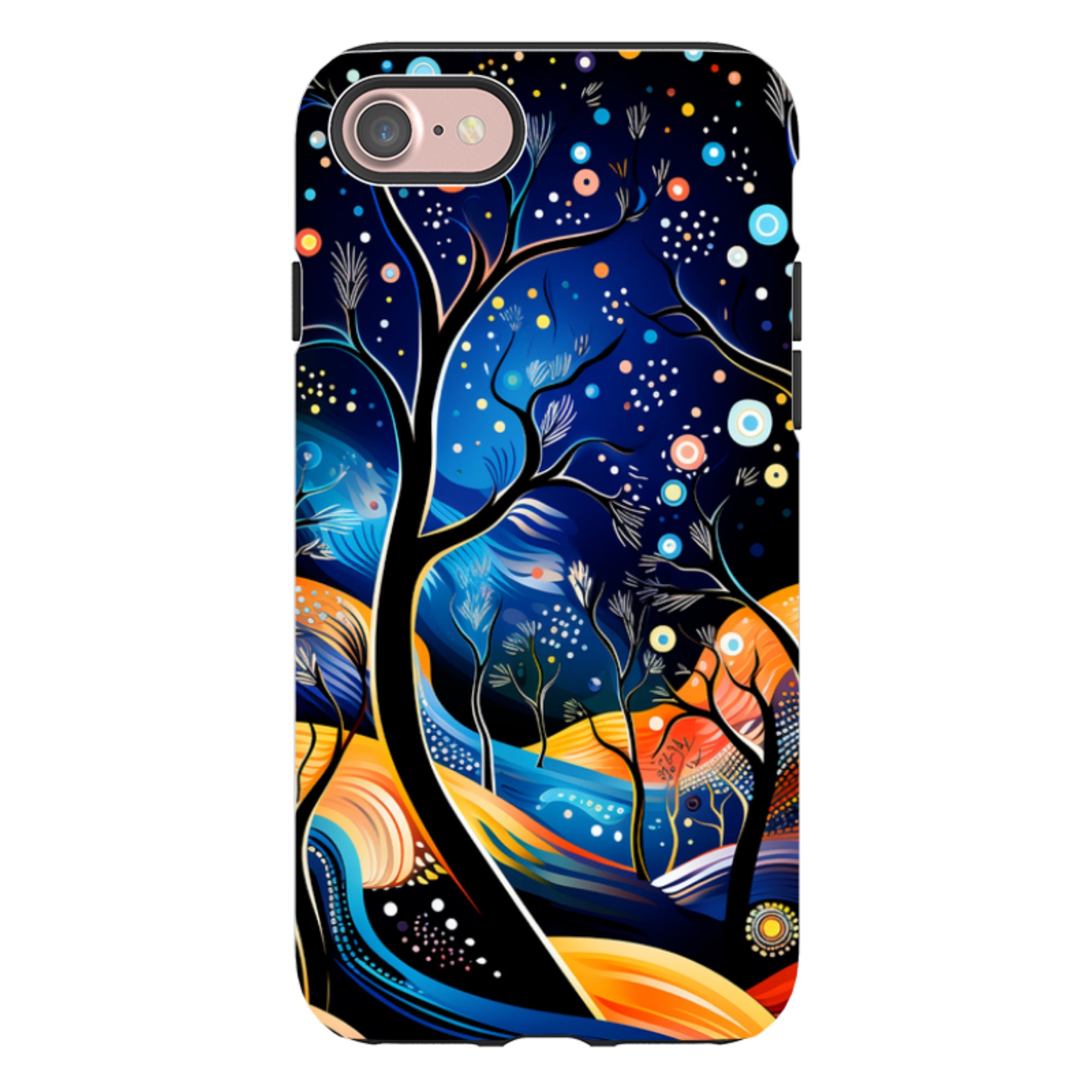 iPhone Tough Case -Rainbow Night Stars