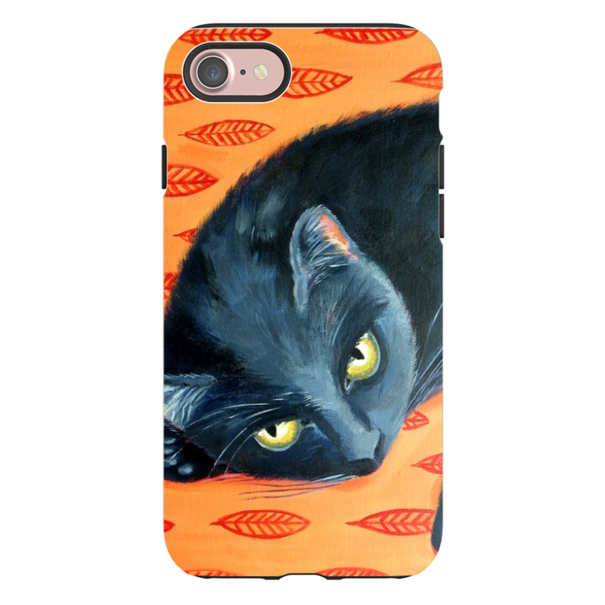 iPhone Tough Case - Black Cat By Mary Stubberfield