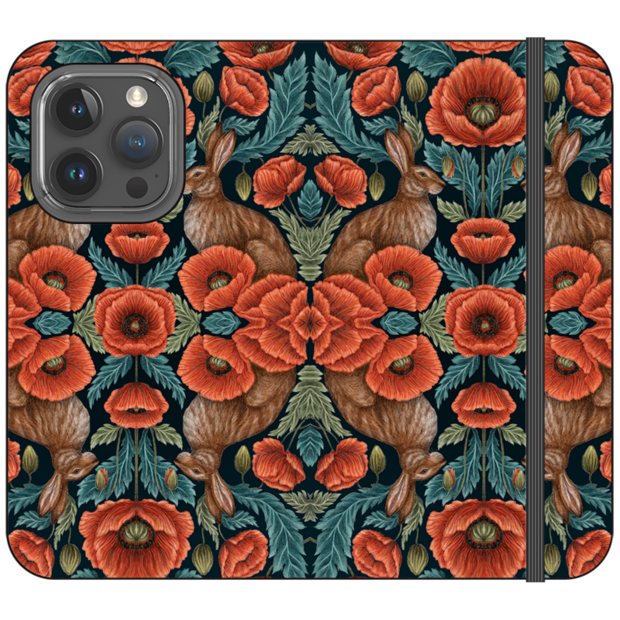 Poppy Red Wallet Case By Catherine Rowe