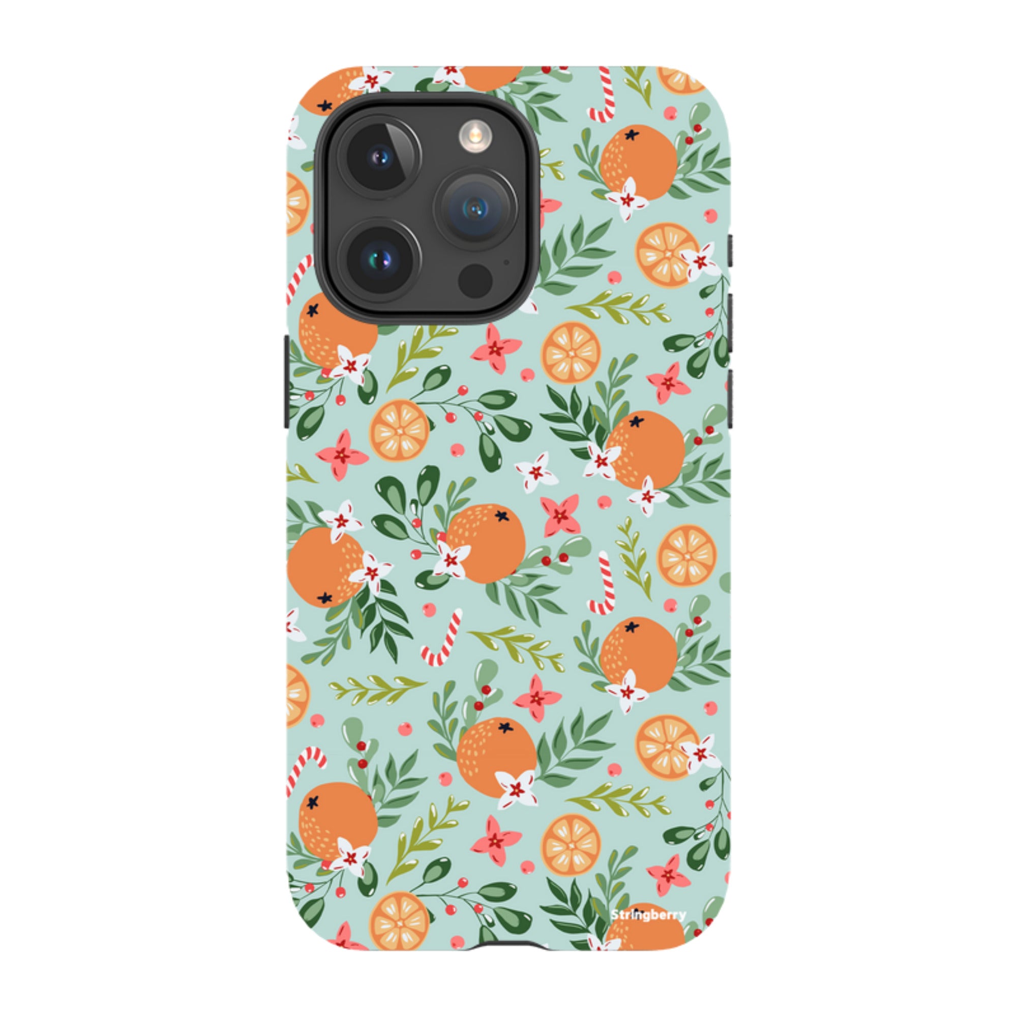 iPhone Tough Case - Oranges and Candy Canes