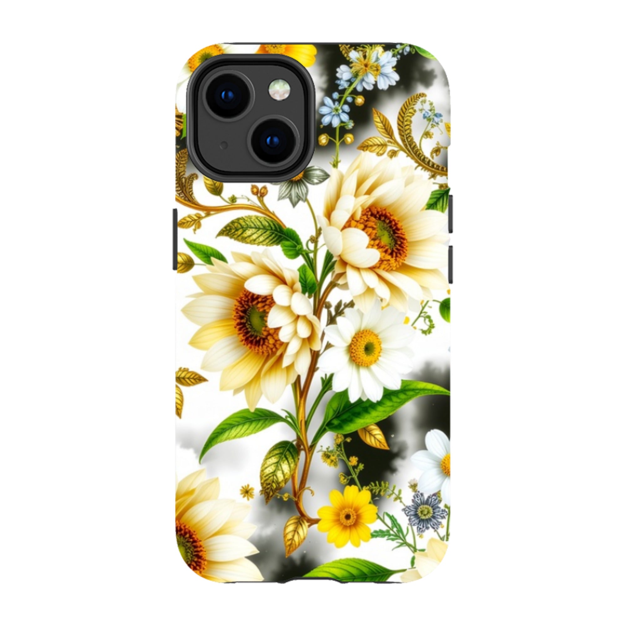 iPhone Case - Gold Flowers