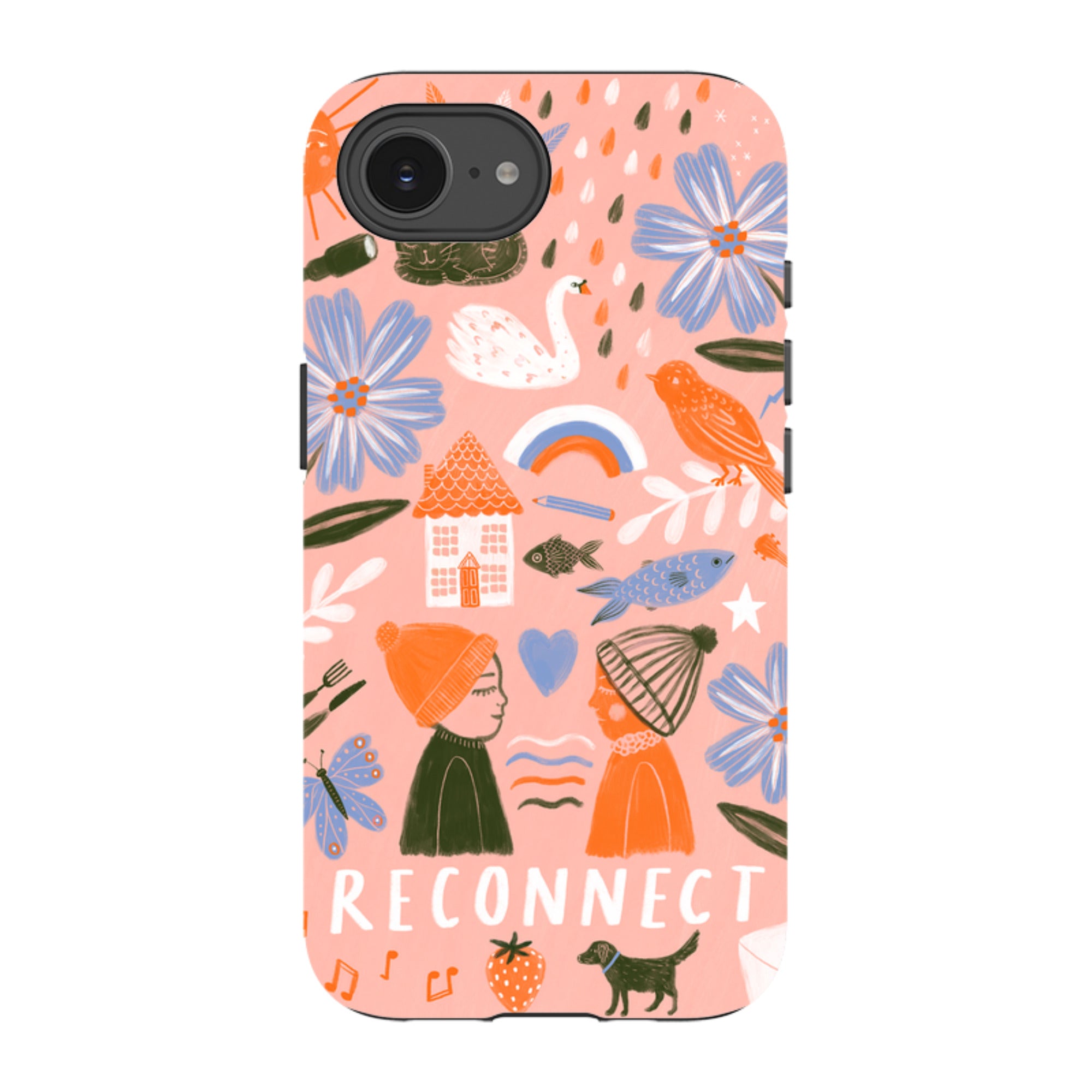 iPhone Tough Case - Reconnect Orange By Lee Foster Wilson