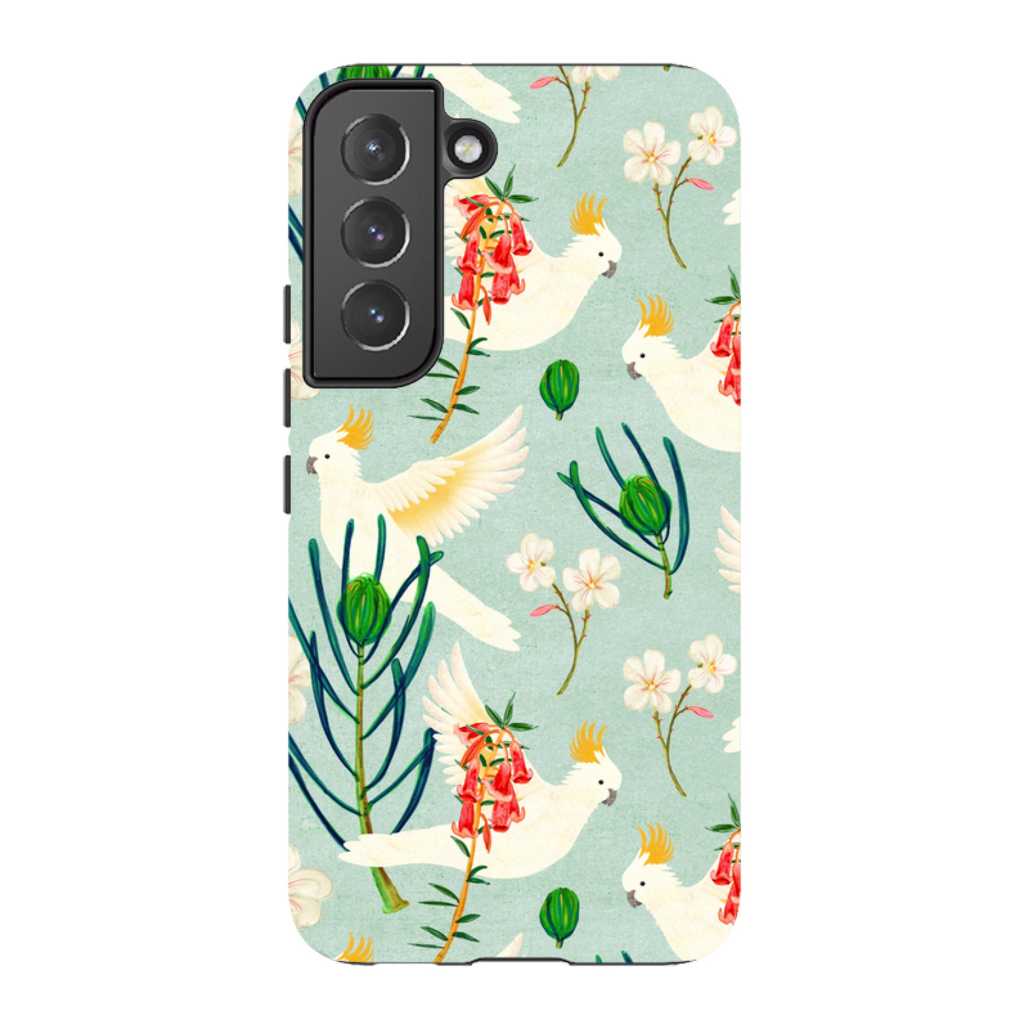 Samsung Tough Case - Cockatoo And Flowers By Katherine Quinn