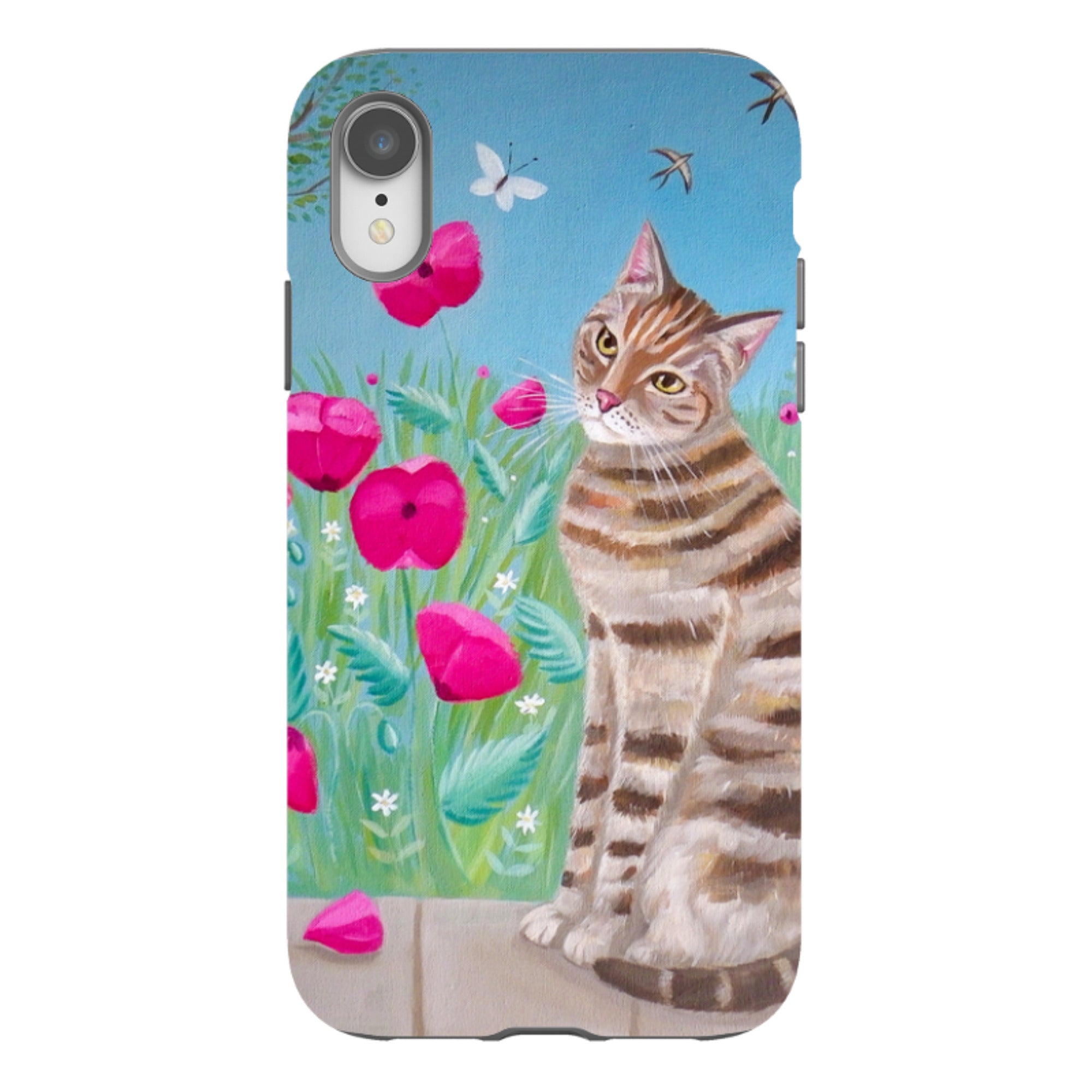 iPhone Tough Case - Cat Floral By Mary Stubberfield