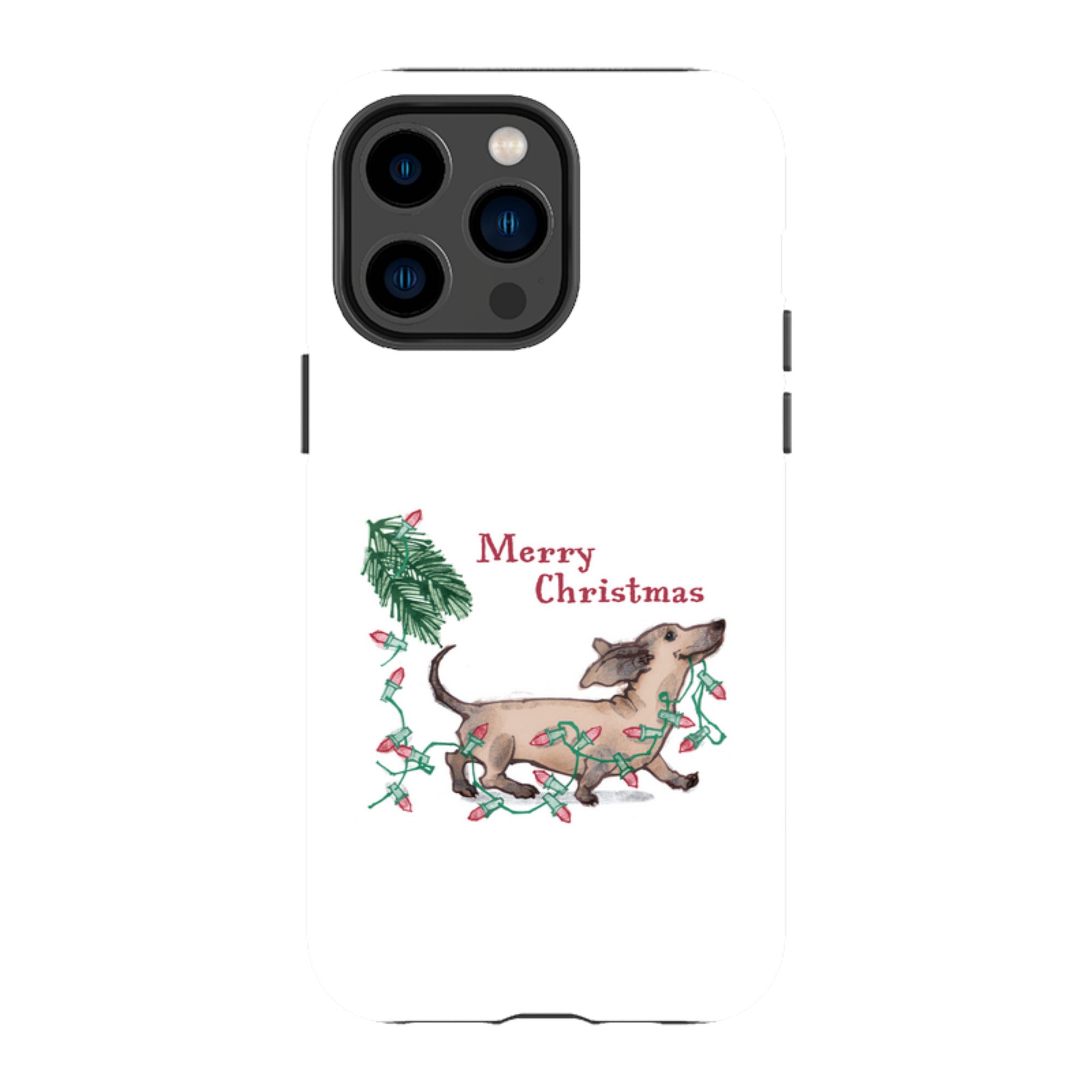 iPhone Tough Case - Christmas Dachshund By Liane Payne