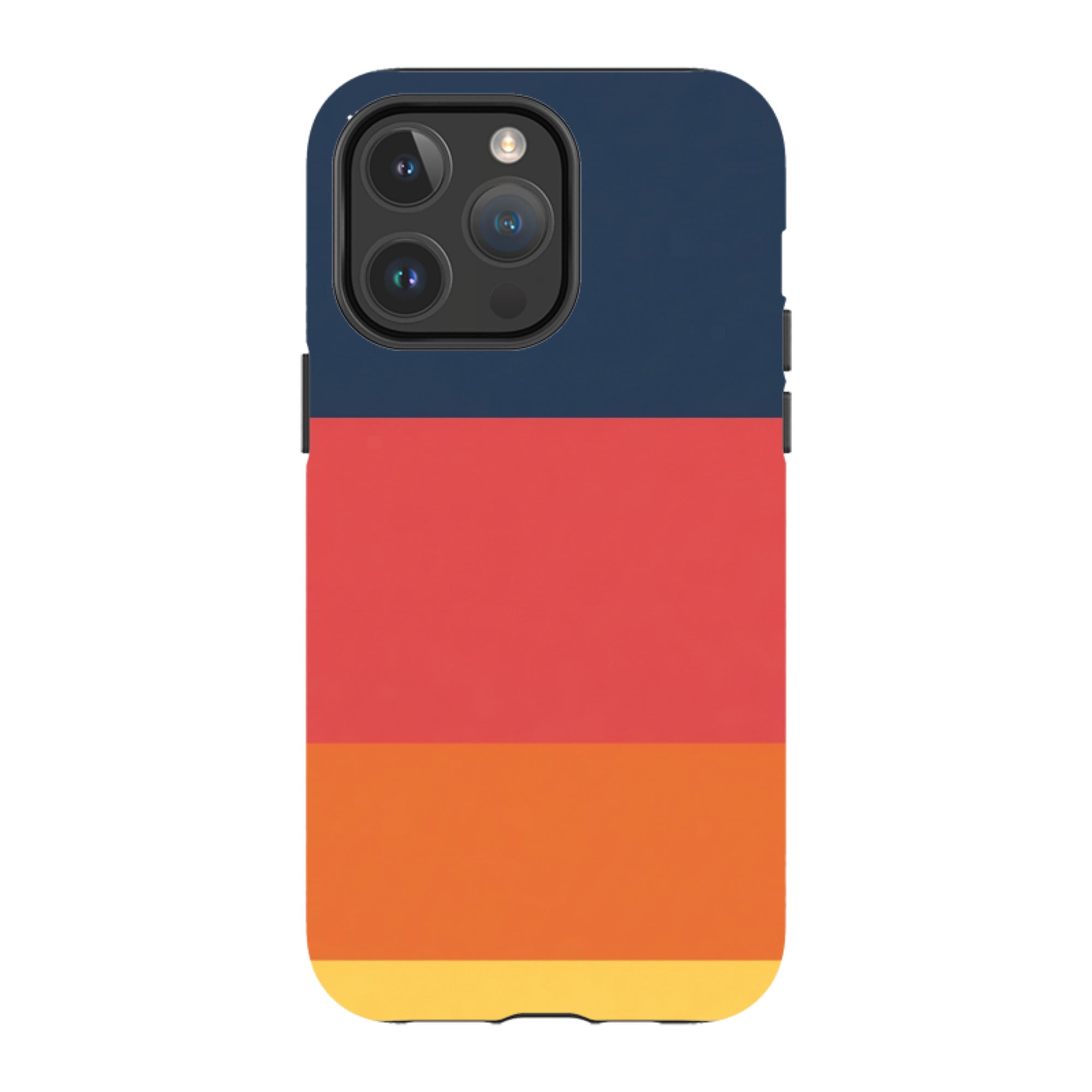 iPhone MagSafe Tough Case - Navy Blue & Orange Gingham