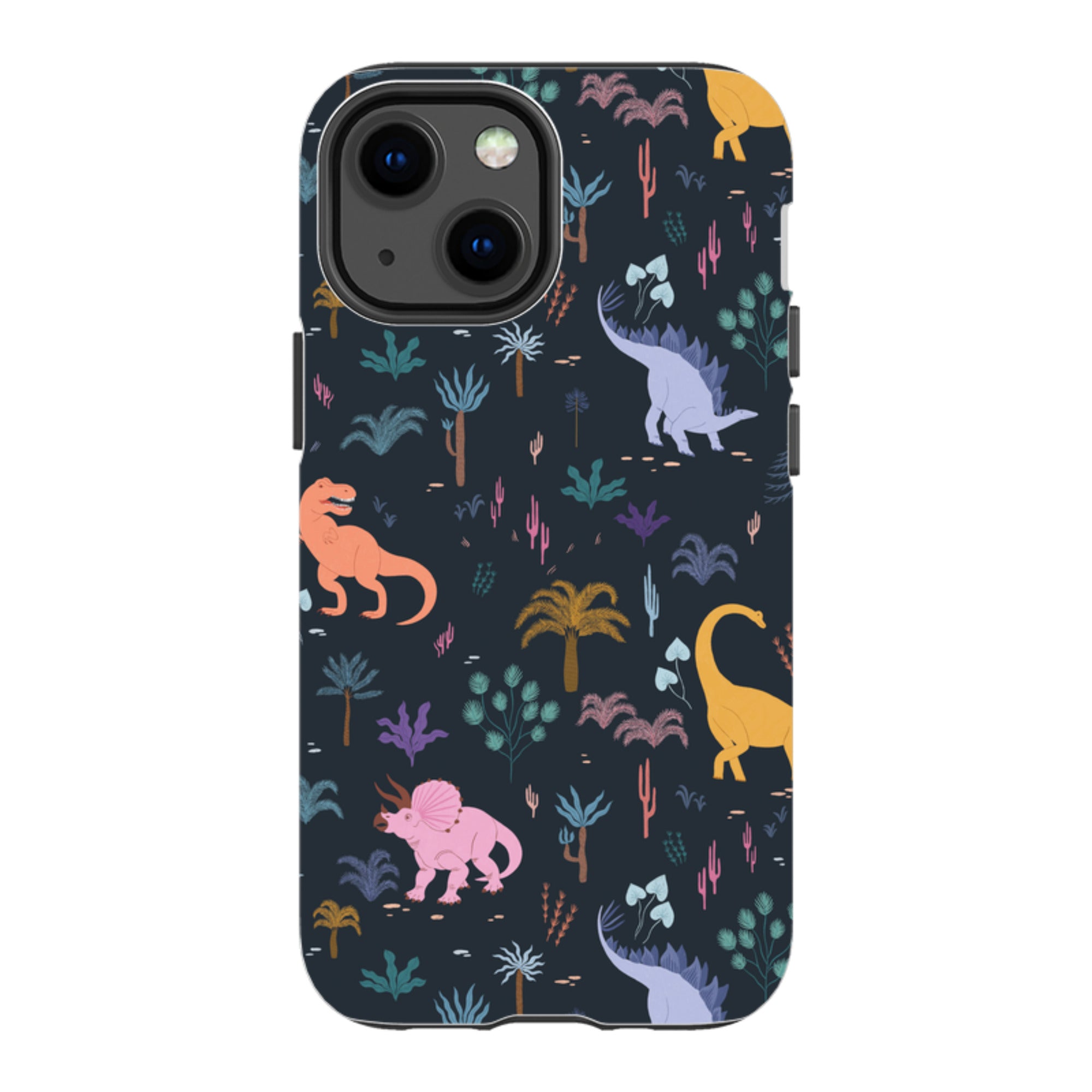 iPhone Tough Case - Dinosaur Pattern Dark By Meghann Rader