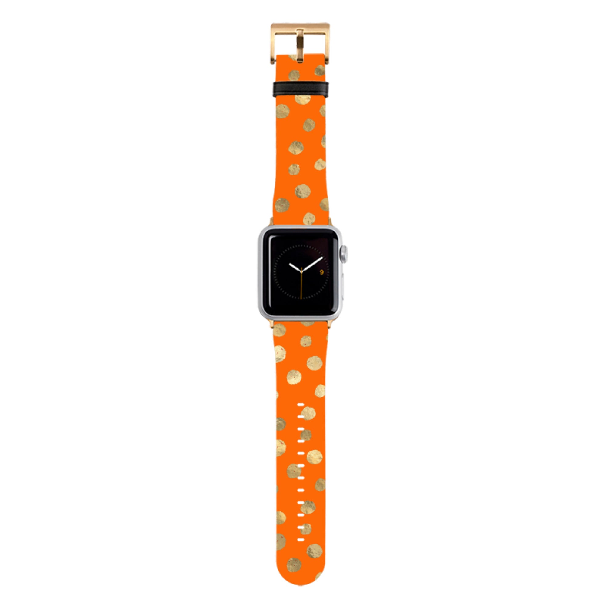 Orange and Gold Dots Apple Watch Strap