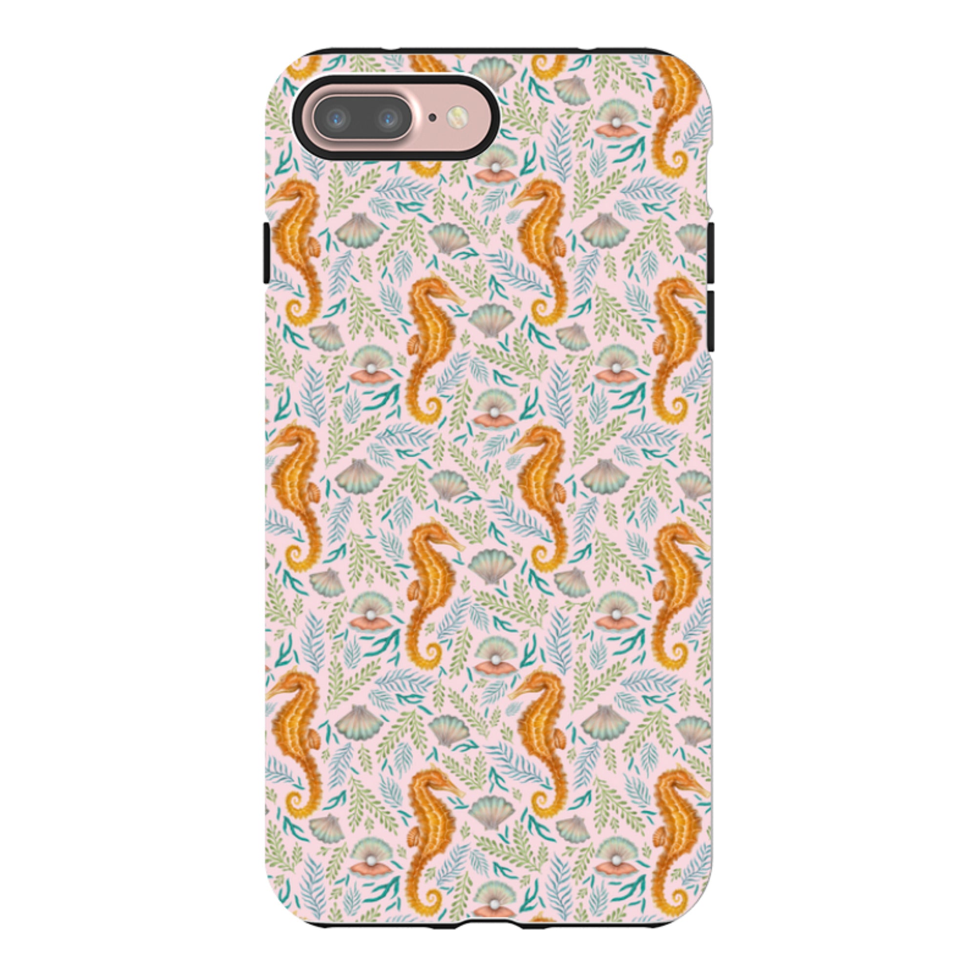 iPhone Tough Case - Seahorse Pink By Catherine Rowe