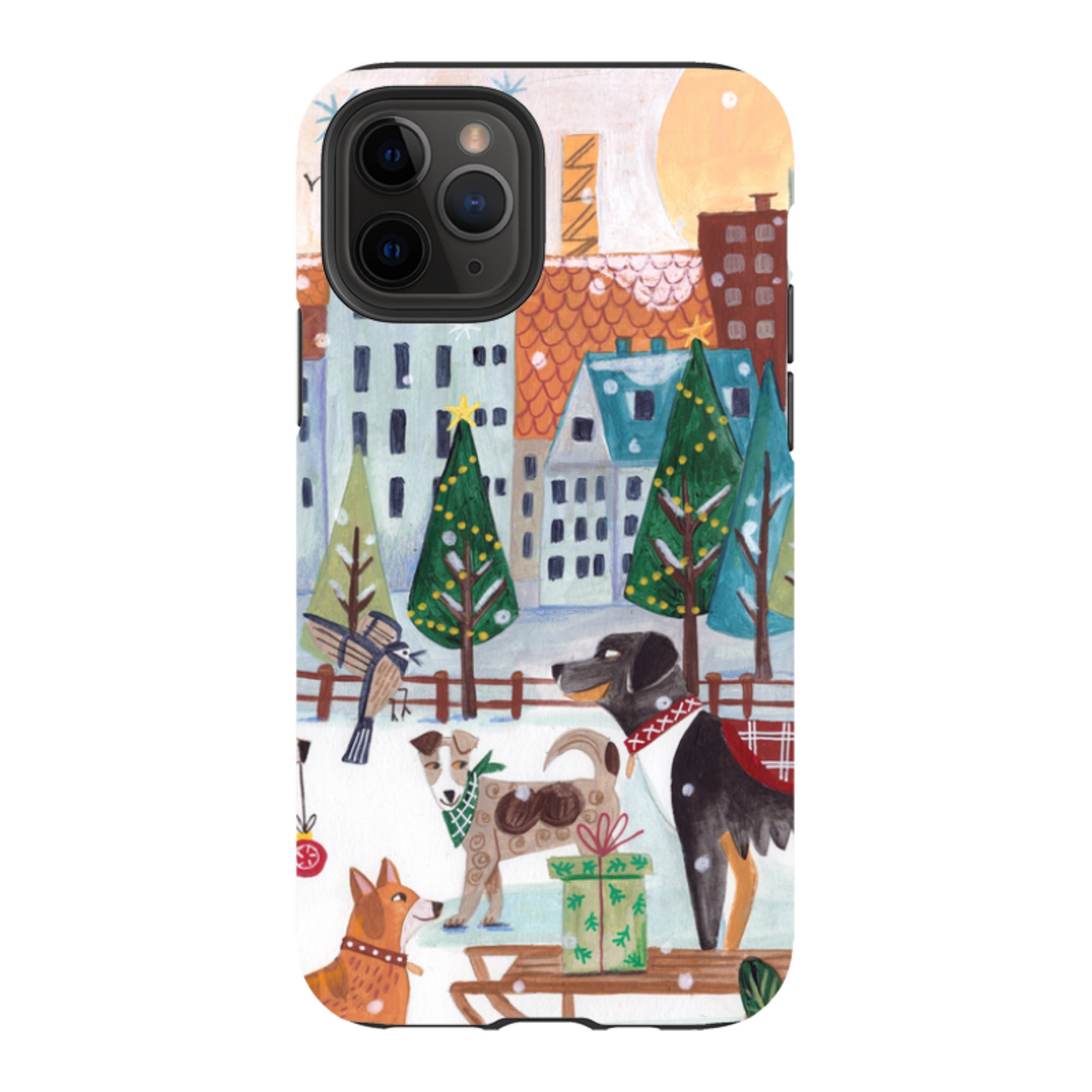 iPhone Tough Case - Christmas Dogs By Caroline Bonne Muller