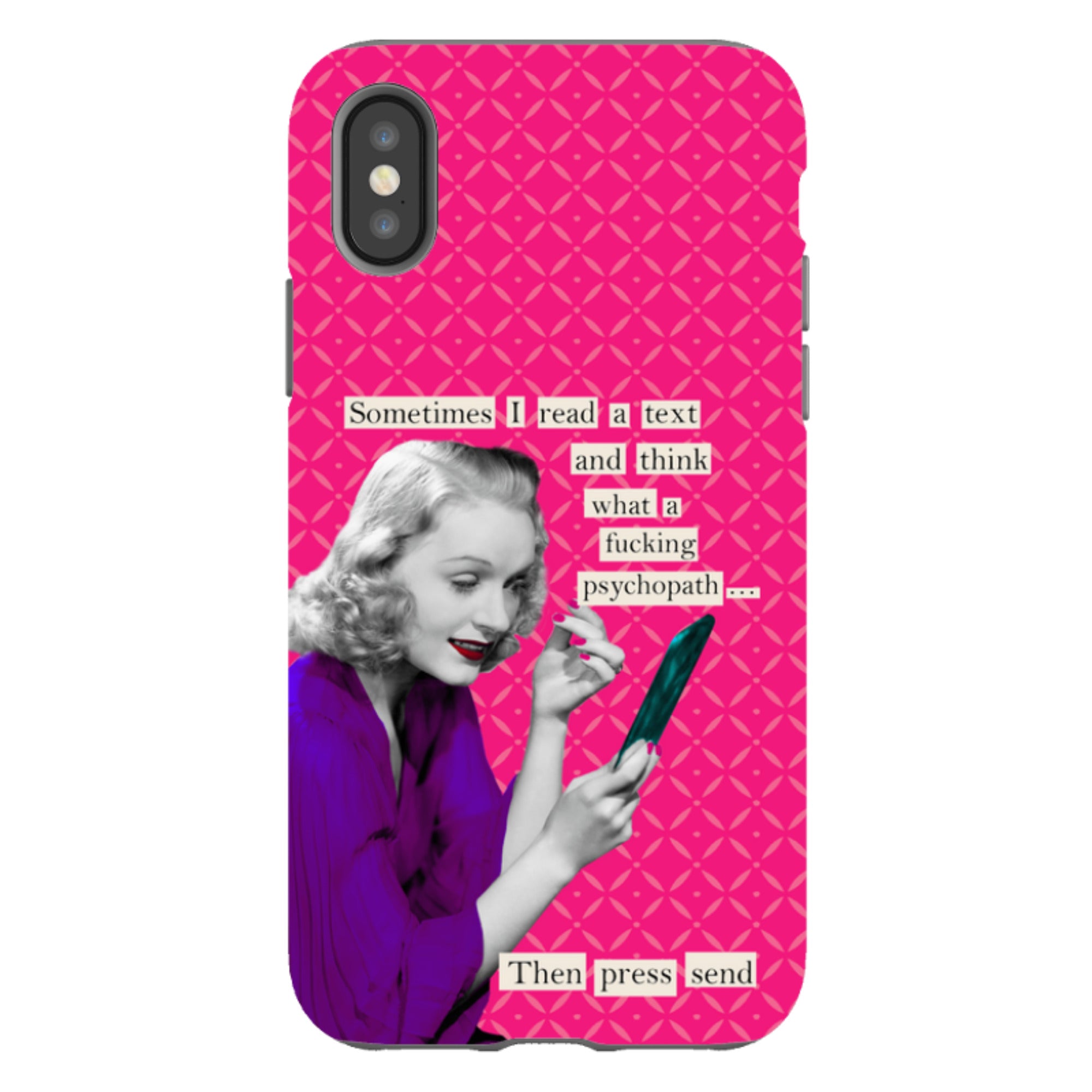 iPhone Tough Case - Psychopath By Clare Jordan