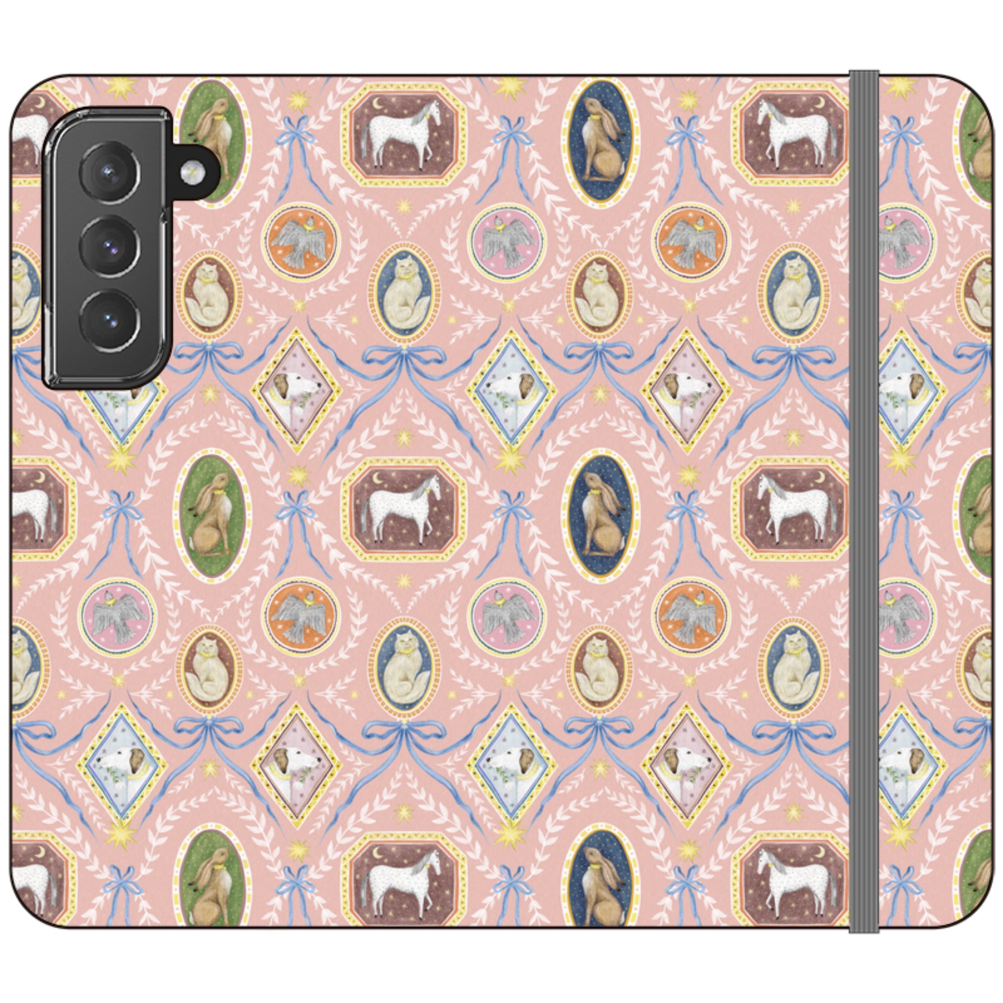 Charleston Peach Pink Wallet Case By Catherine Rowe
