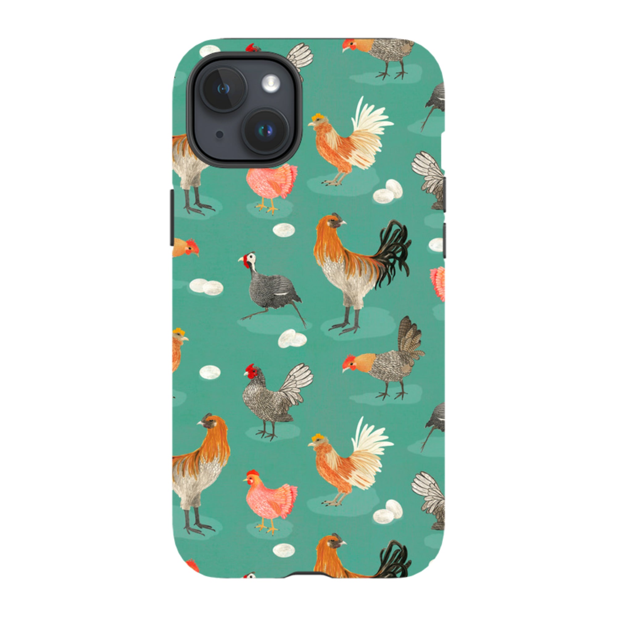 iPhone MagSafe Tough Case - Chicken Teal By Katherine Quinn