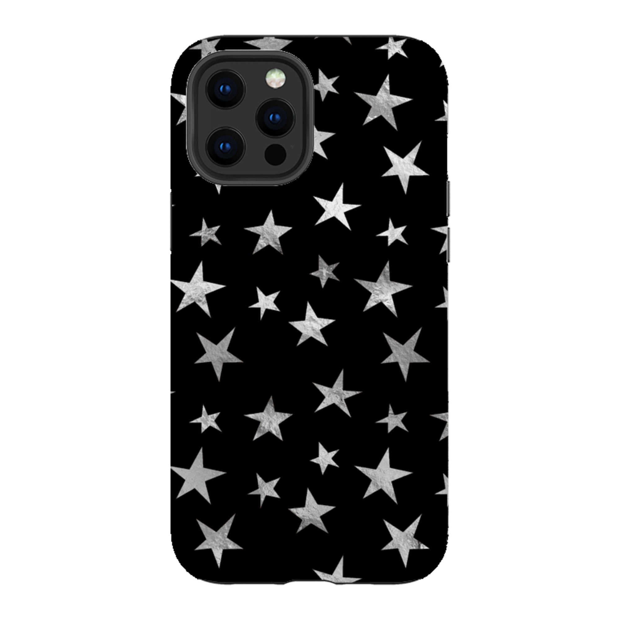 iPhone Tough Case - Black and Silver Stars