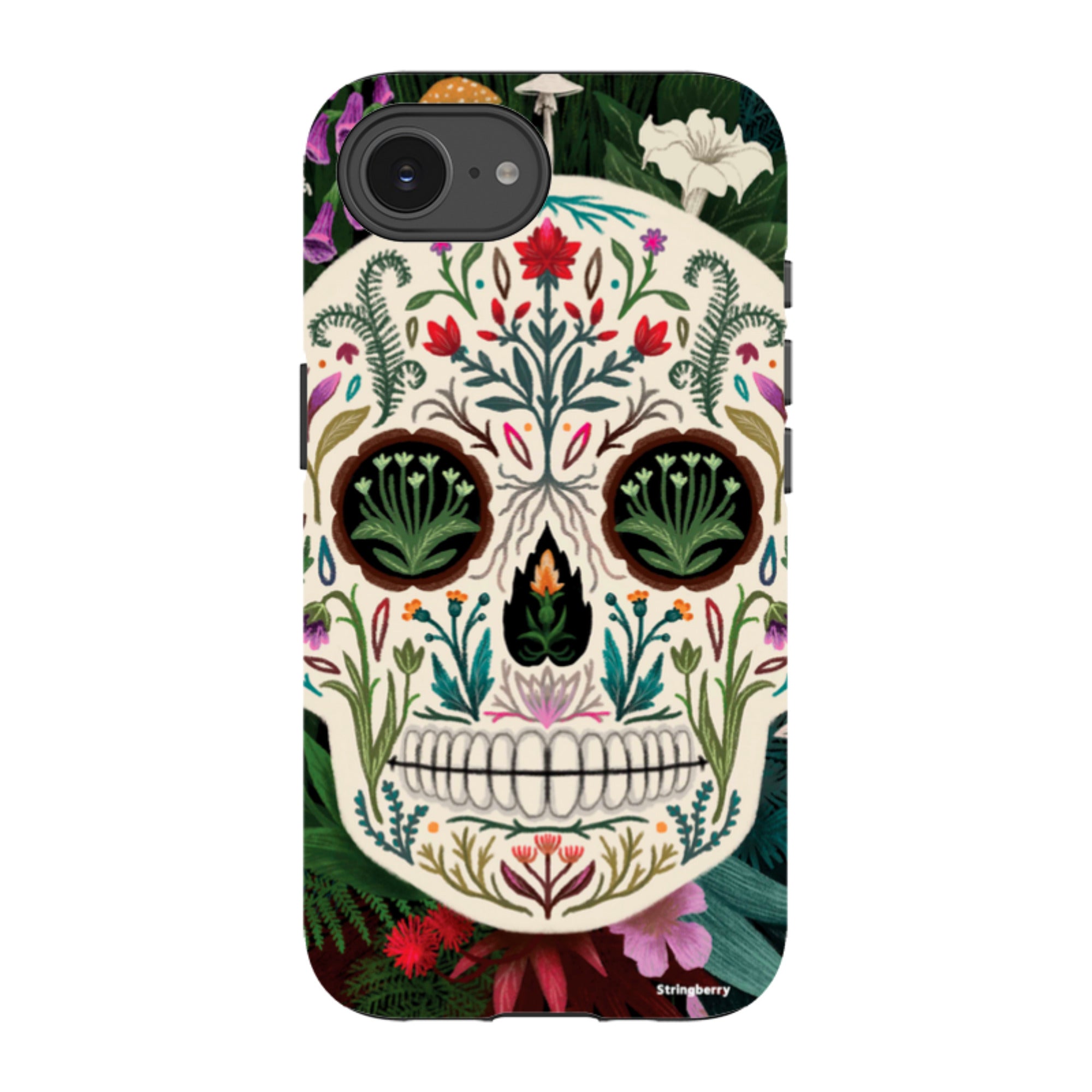 iPhone Tough Case - Poison Sugar Skull By Anna Stead