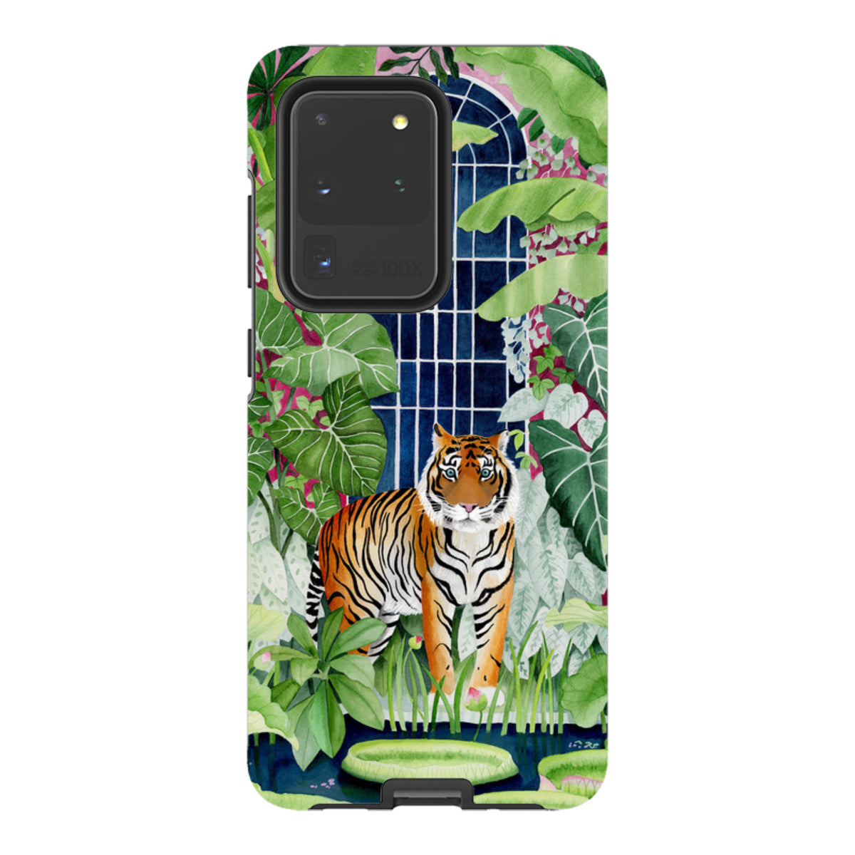 Samsung Tough Case - Green House Tiger By Bex Parkin