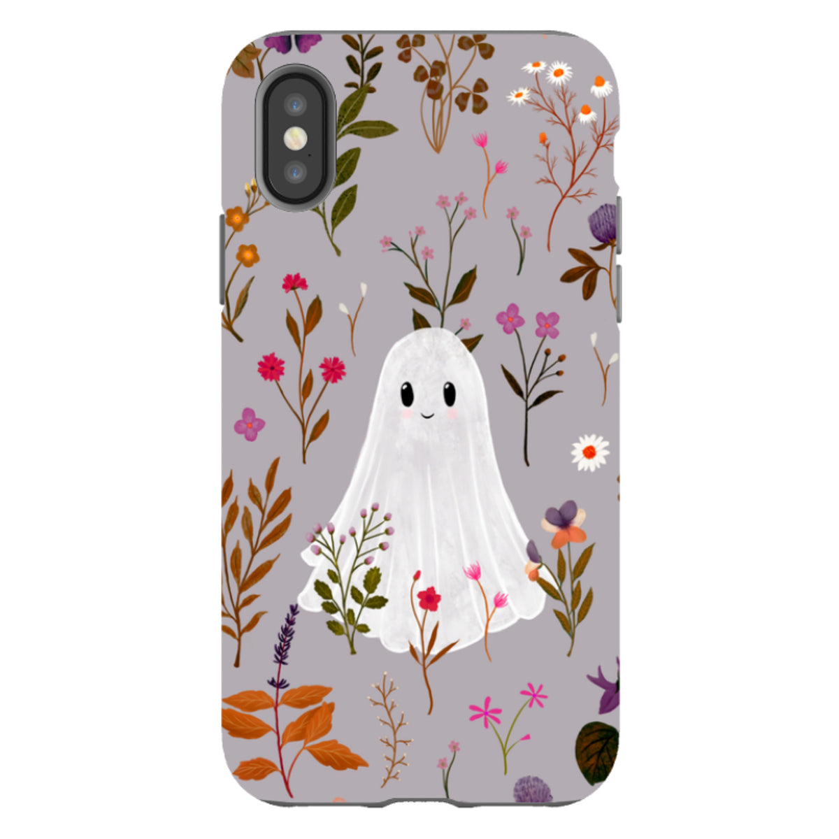iPhone Tough Case - Ghost in the Garden - Mauve Multi By Katherine Quinn