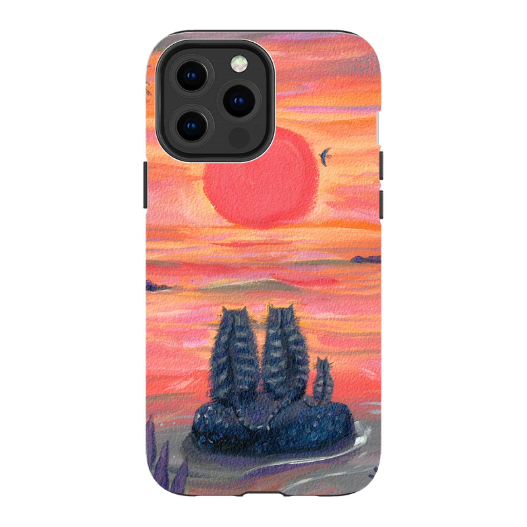 iPhone MagSafe Tough Case - Sunset Cats By Mary Stubberfield