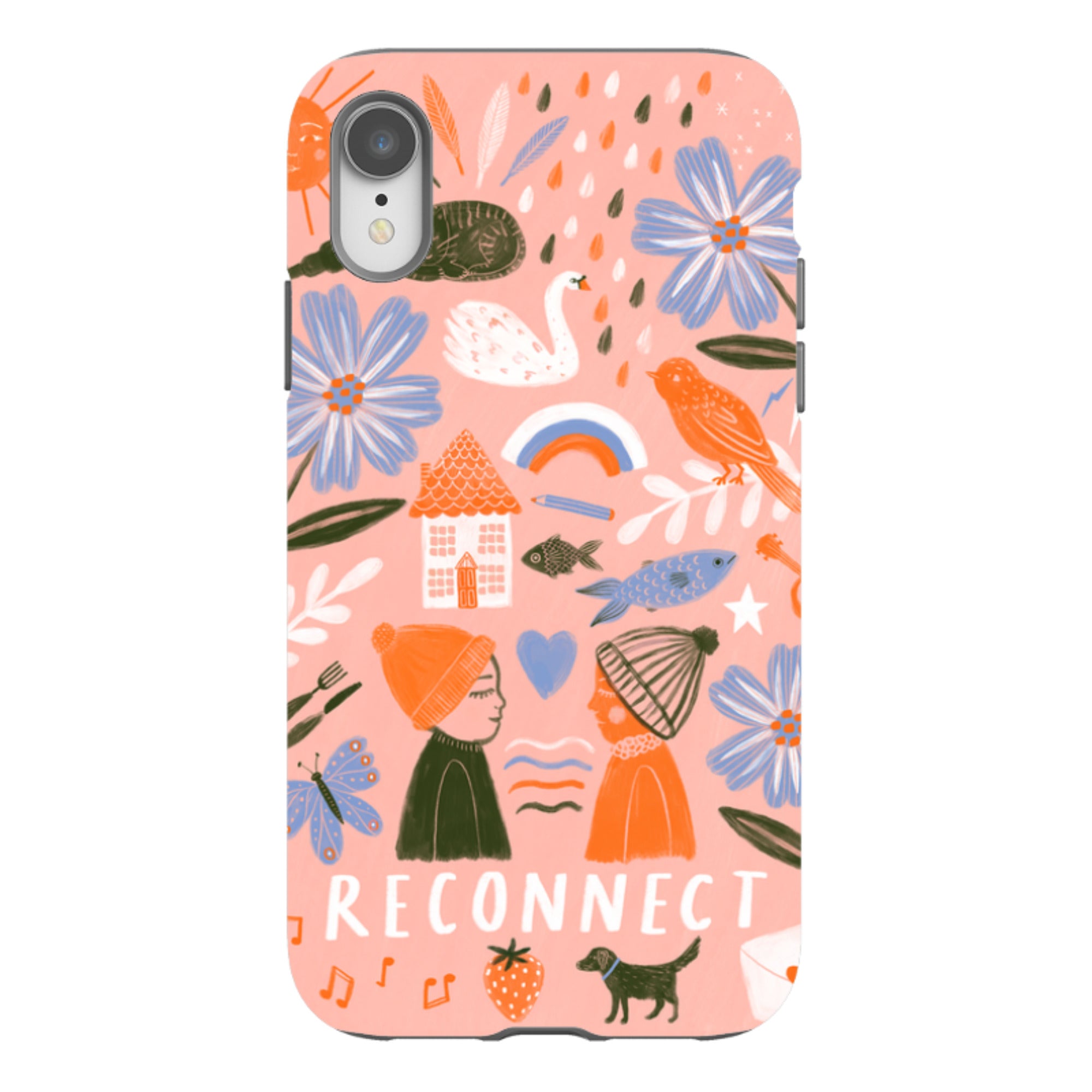 iPhone Tough Case - Reconnect Orange By Lee Foster Wilson