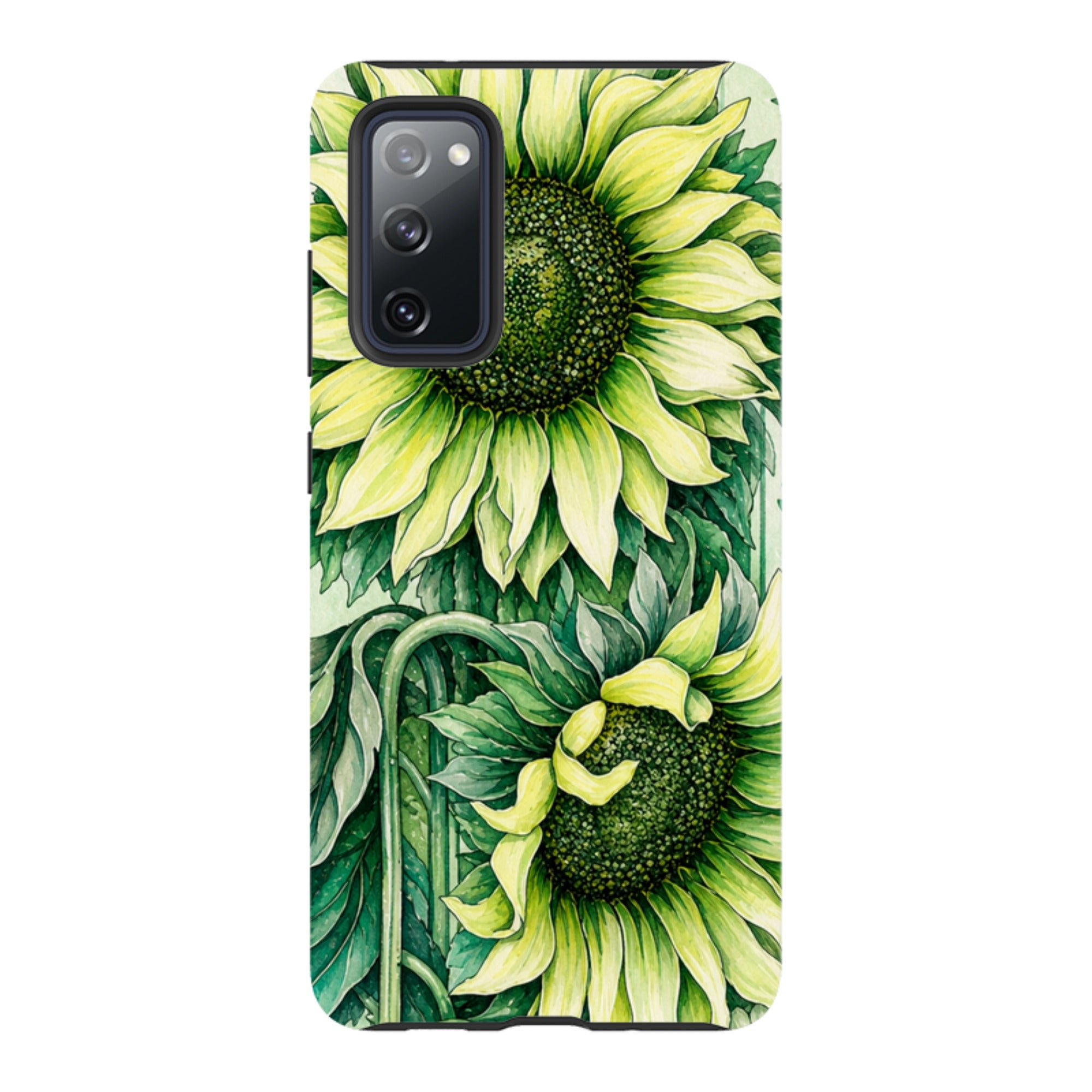 Samsung Tough Case - Sage Green Sunflower