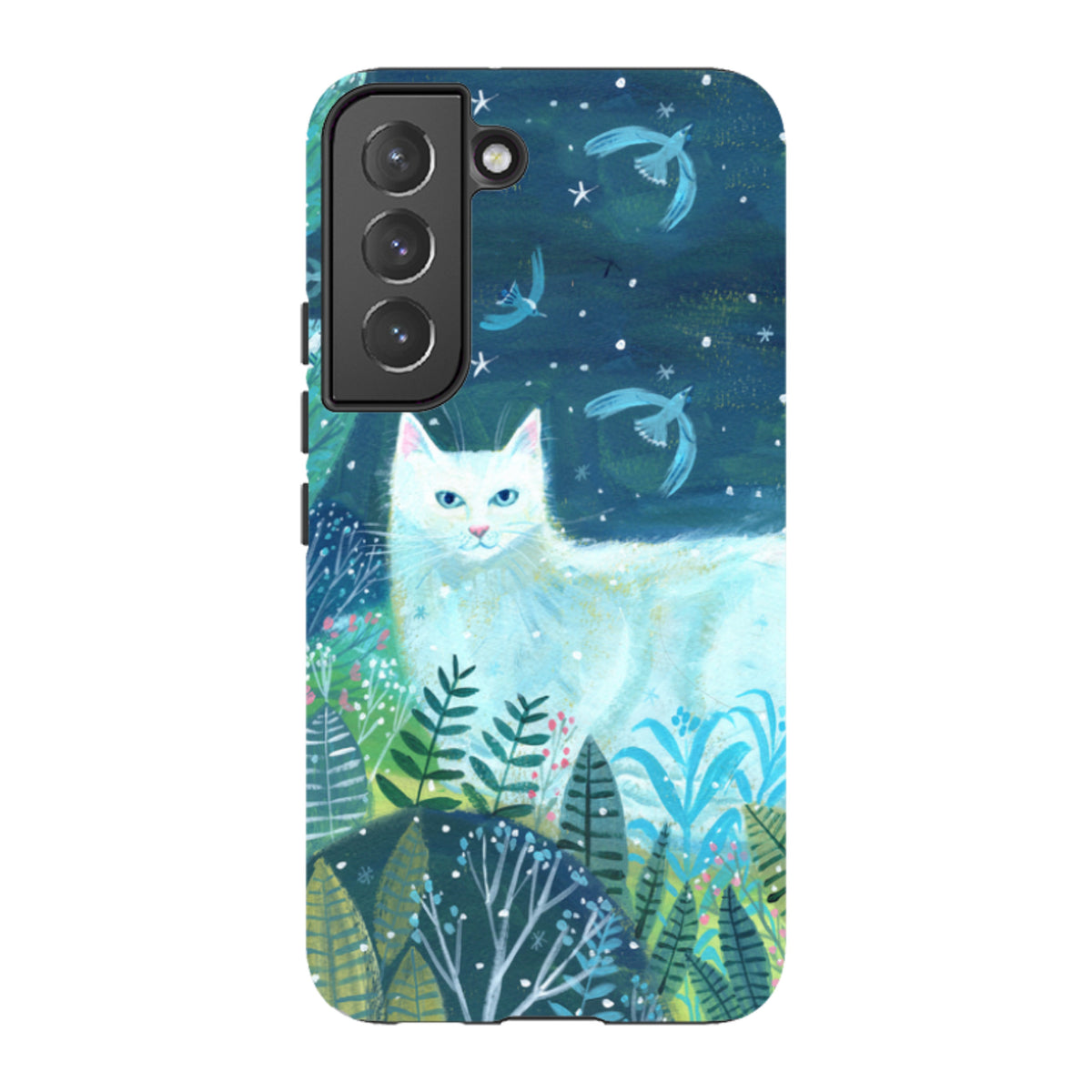 Samsung Tough Case - White Cat By Mary Stubberfield