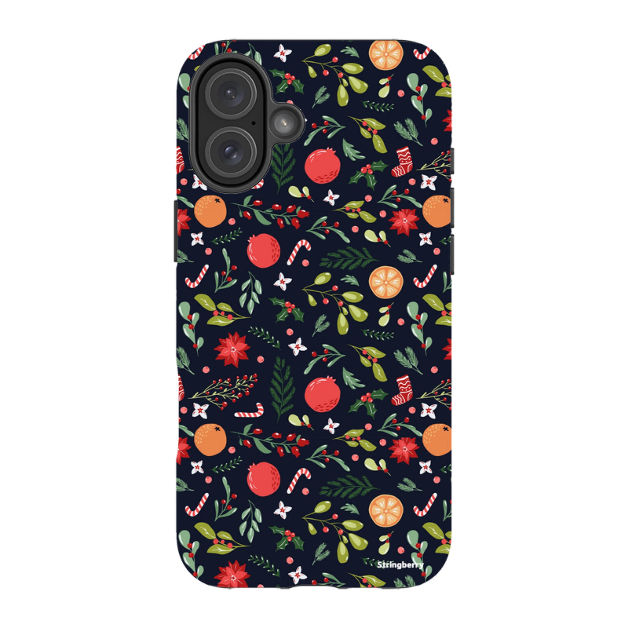 iPhone Tough Case - Oranges and Candy Canes II