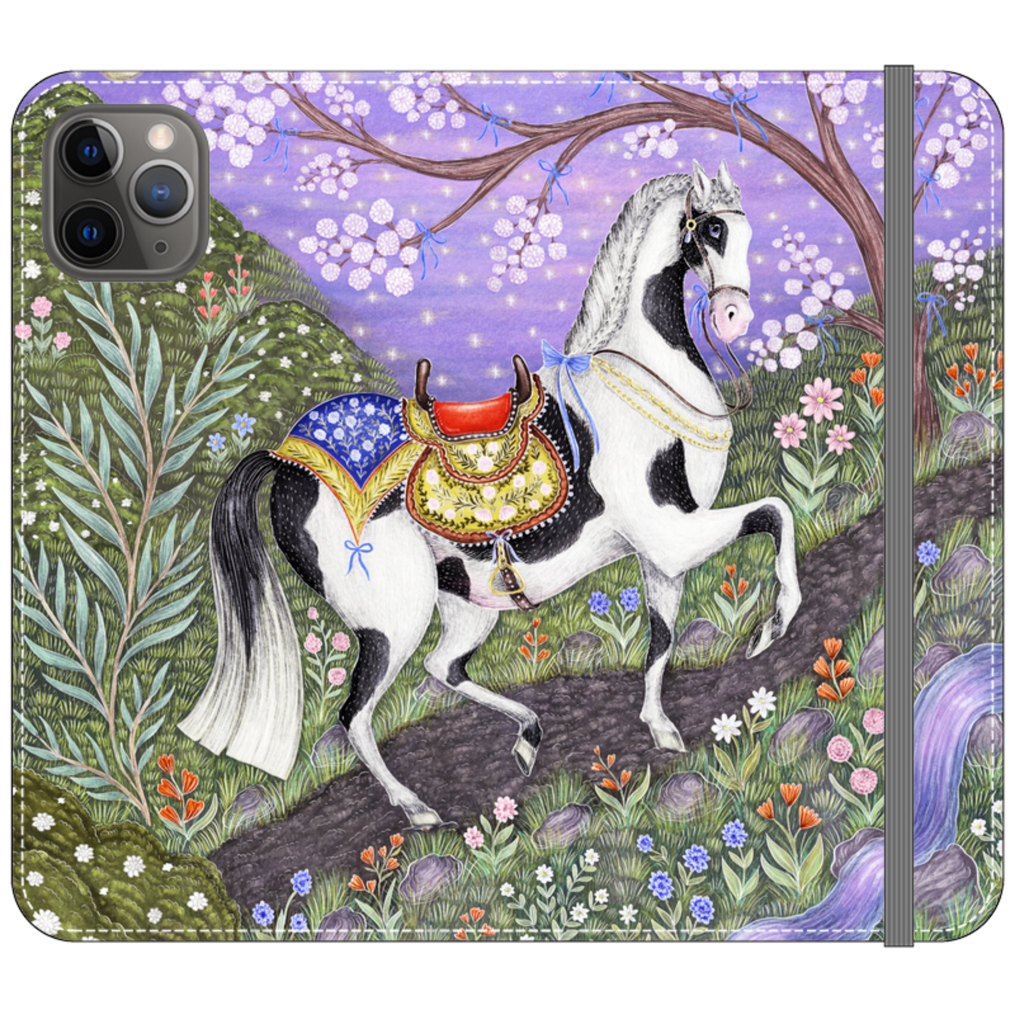 Sunset Steed Wallet Case By Catherine Rowe