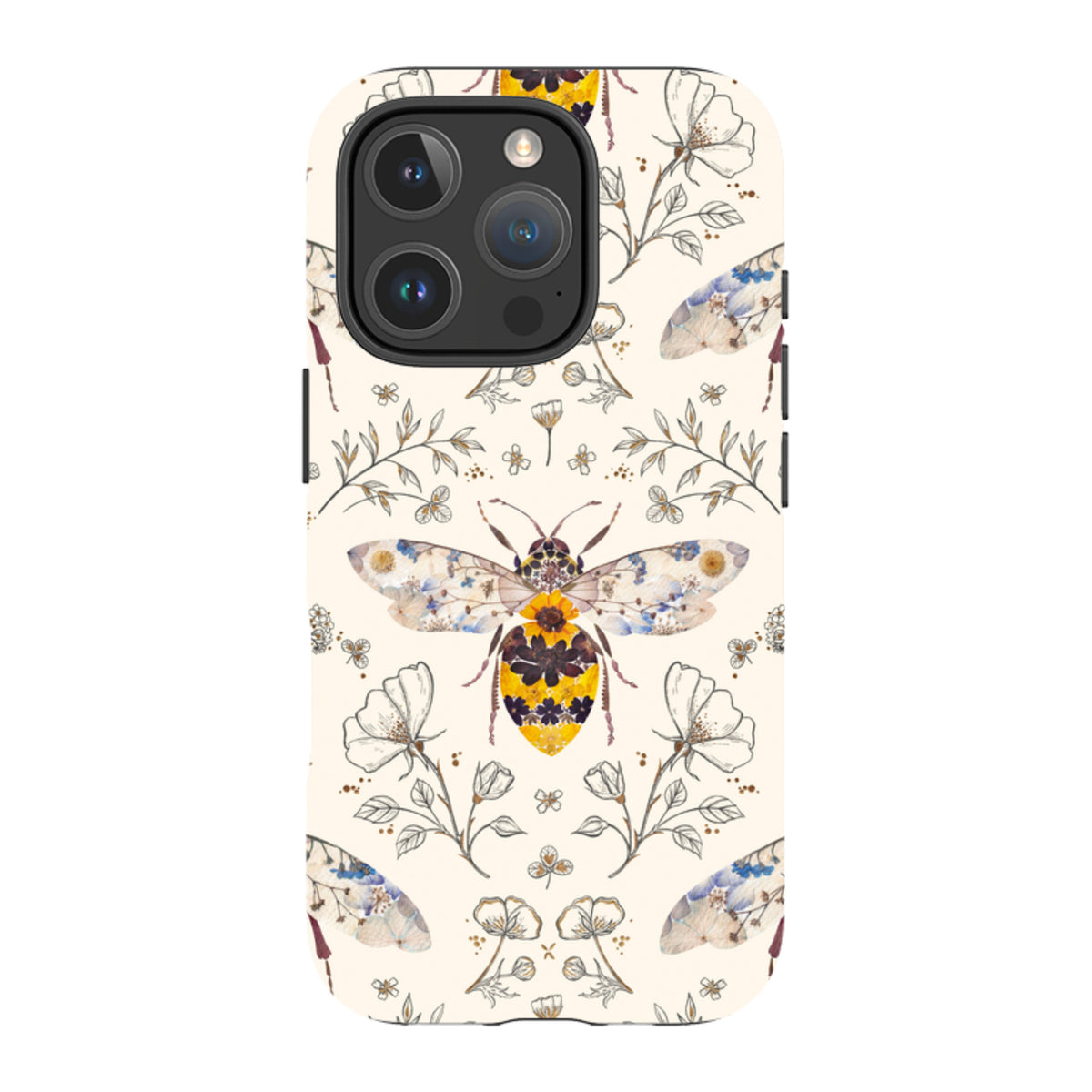 iPhone MagSafe Tough Case - Alabaster Bumble Bee By Helen Ahpornsiri