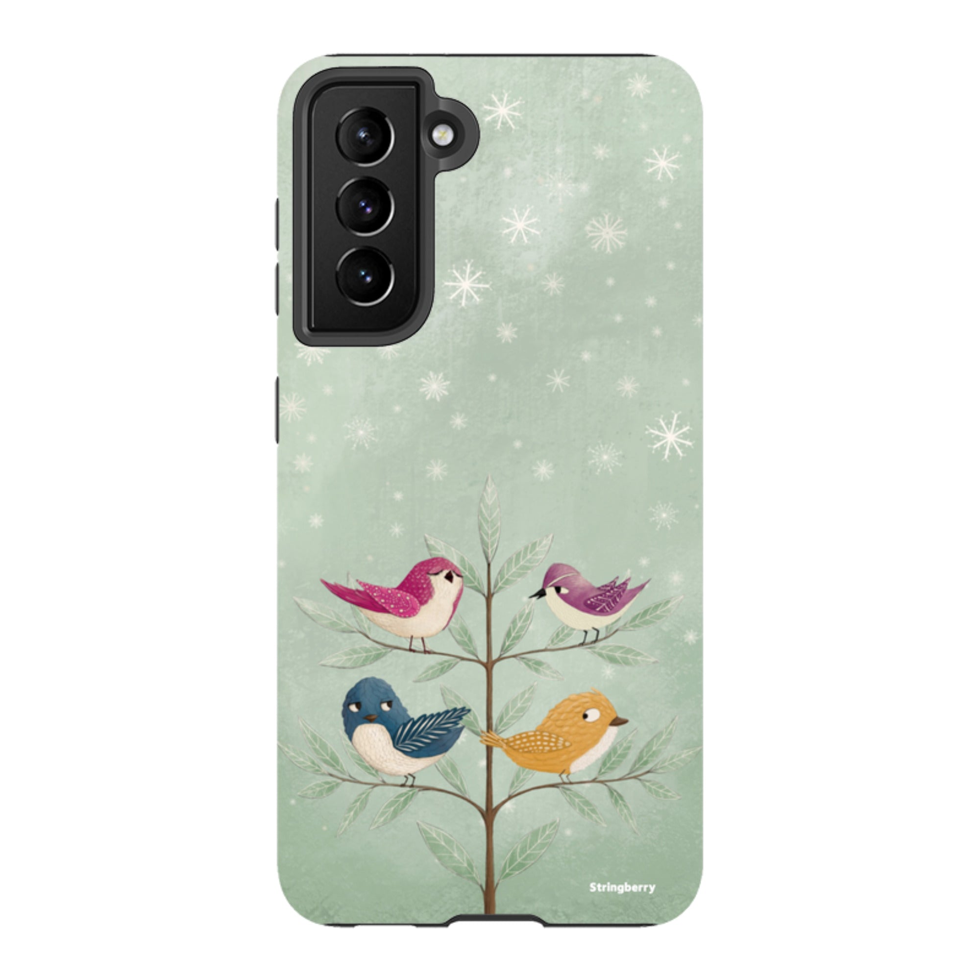 Samsung Tough Case - Garden Birds Aqua By Maja Lindberg