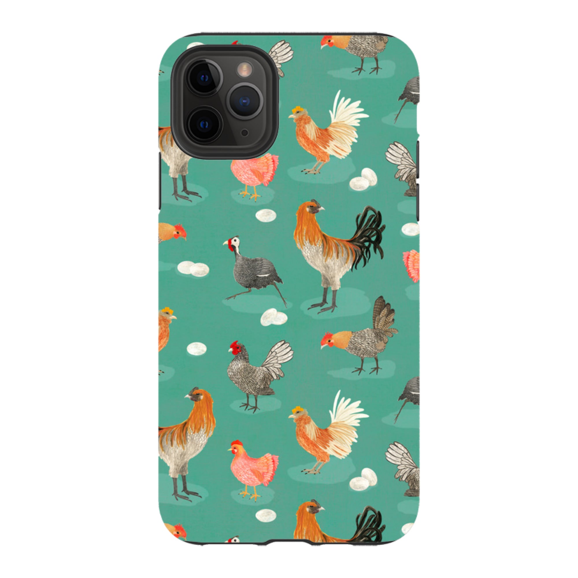 iPhone Tough Case - Chicken Teal By Katherine Quinn