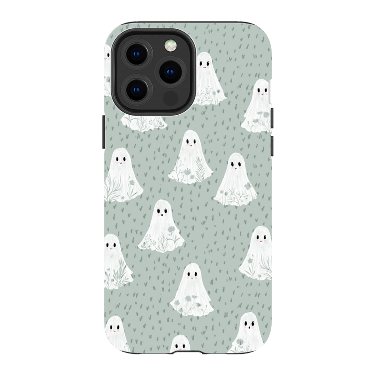 iPhone Tough Case - Floral Ghosts - Dusty Gourd By Katherine Quinn