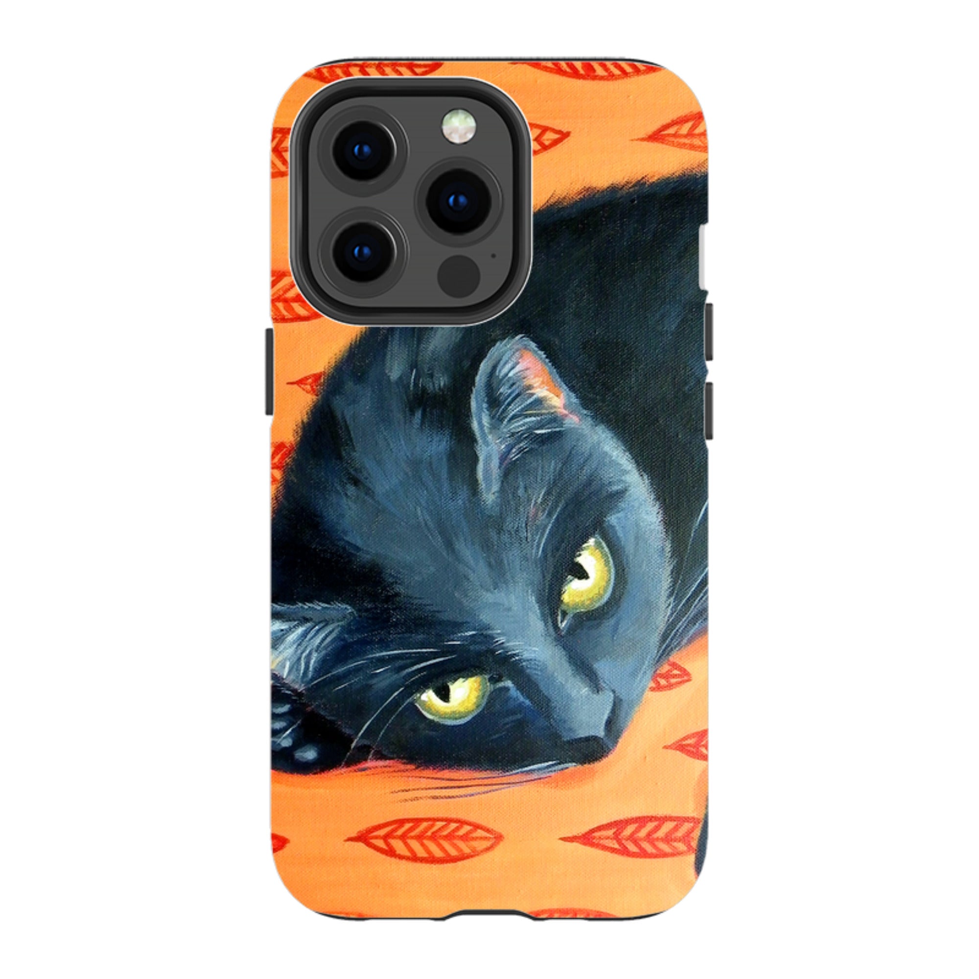 iPhone MagSafe Tough Case - Black Cat By Mary Stubberfield